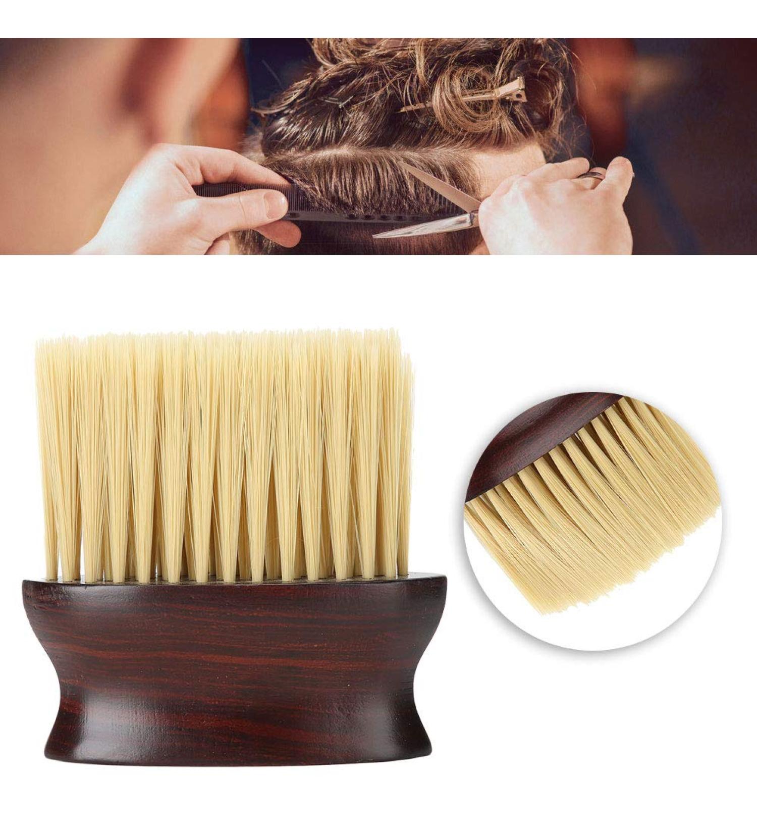 Neck Duster & Hair Sweep Brush - Soft Fibre Hair Removal Tool for Haircuts & Makeup | Professional Hairdressing Brush - Buy Online on GoSupps.com