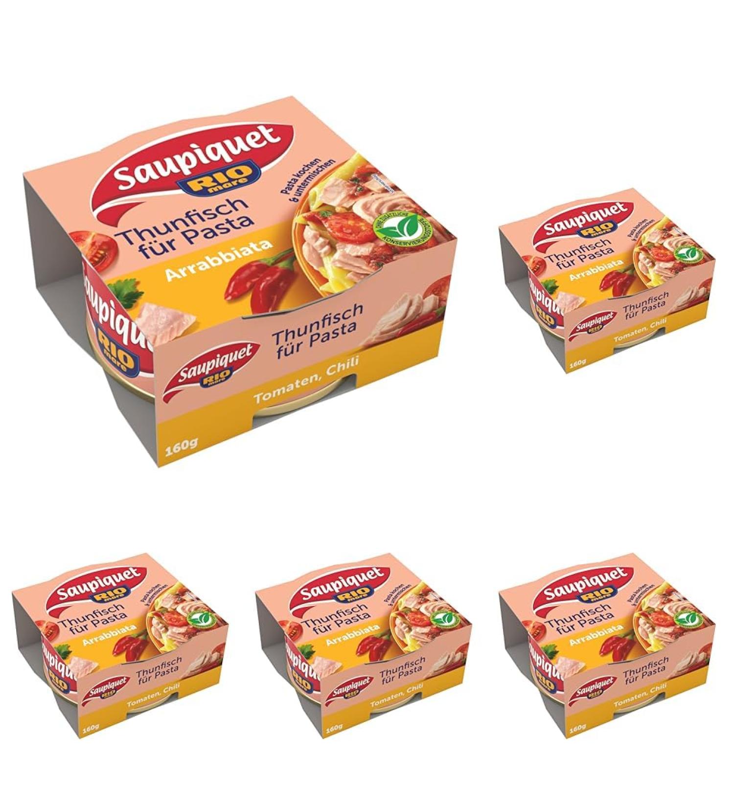 Buy Saupiquet Rio Mare Tuna for Pasta Arrabbiata - 160g Pack of 5 | International Shipping Available - Buy Online on GoSupps.com