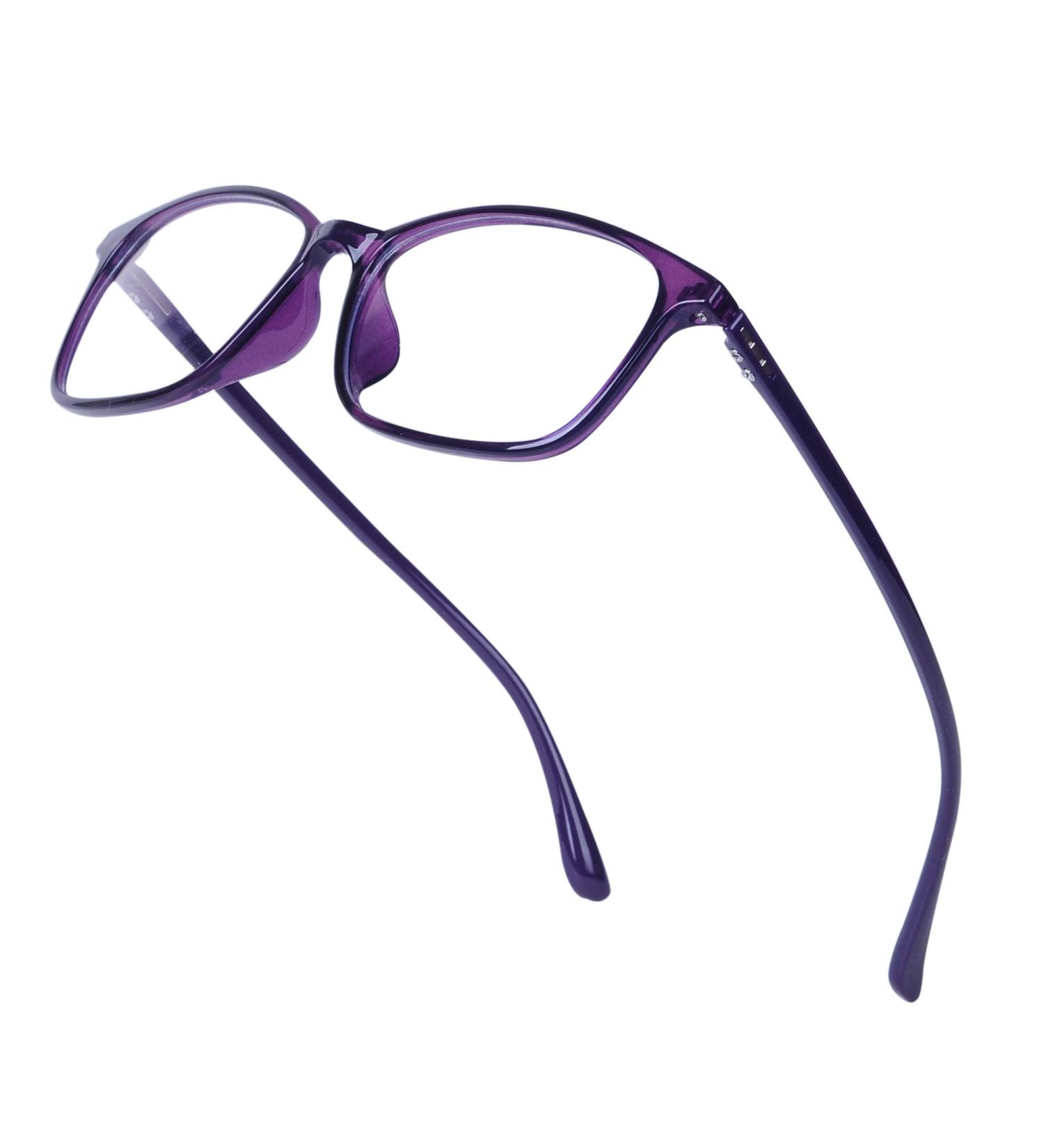 Computer Glasses Blue Light Blocking Anti Eye Strain Anti Glare Fatigue - Lightweight (14g) Frame Unbreakable Purple - Buy Online on GoSupps.com