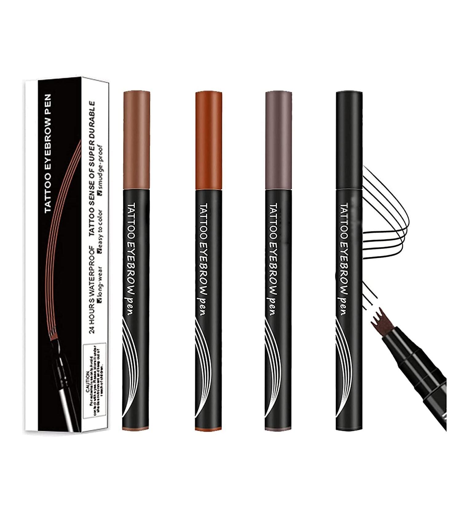 CCWW 4Tip Microblade Brow Pen Long Lasting Waterproof and SmudgeProof New Eyebrow Pencil 4 Point Brow Pen Professional Eyebrow Definer Brow Pen Stays on All Day Color 4pcs - Buy Online on GoSupps.com