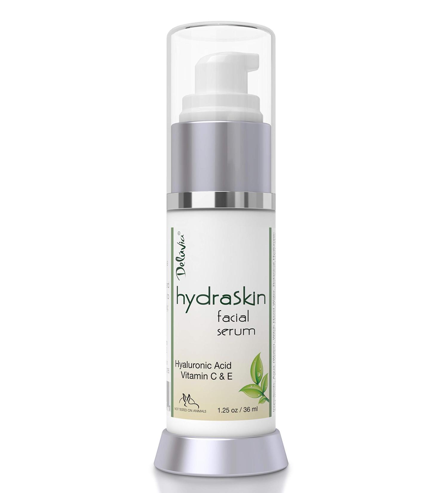 Deluvia Vitamin C Serum | Hydrating Hyaluronic Acid & Moisturizing Vitamin E for Sensitive Skin - Buy Online on GoSupps.com