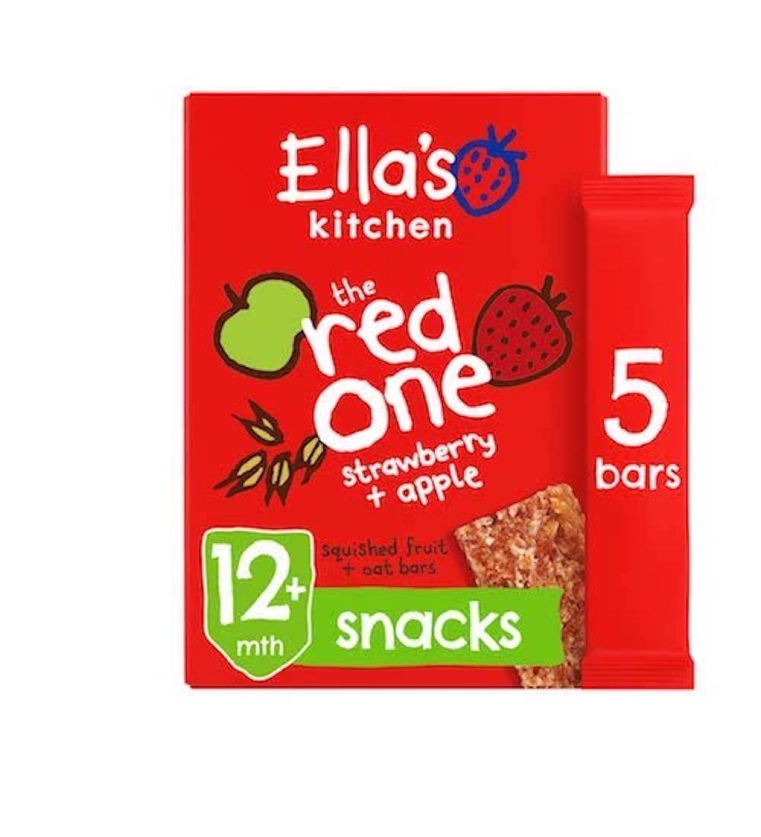 Ella's Kitchen The Red One Strawberry & Apple Squished Fruit & Oat Bars 5 x (5 x 25g)