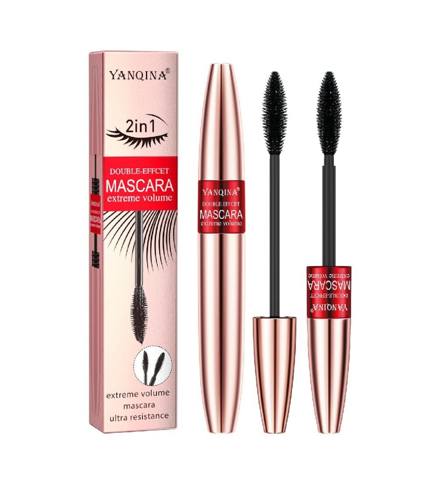 Long Lasting Waterproof Lengthening Thickening Eyelash Mascara Makeup Cosmetic Voluminous Lashes No-Smudging No-Flaking Silk Fiber Mascara Water Resistant Volume Impactful Mascara Non-Smudged - Buy Online on GoSupps.com