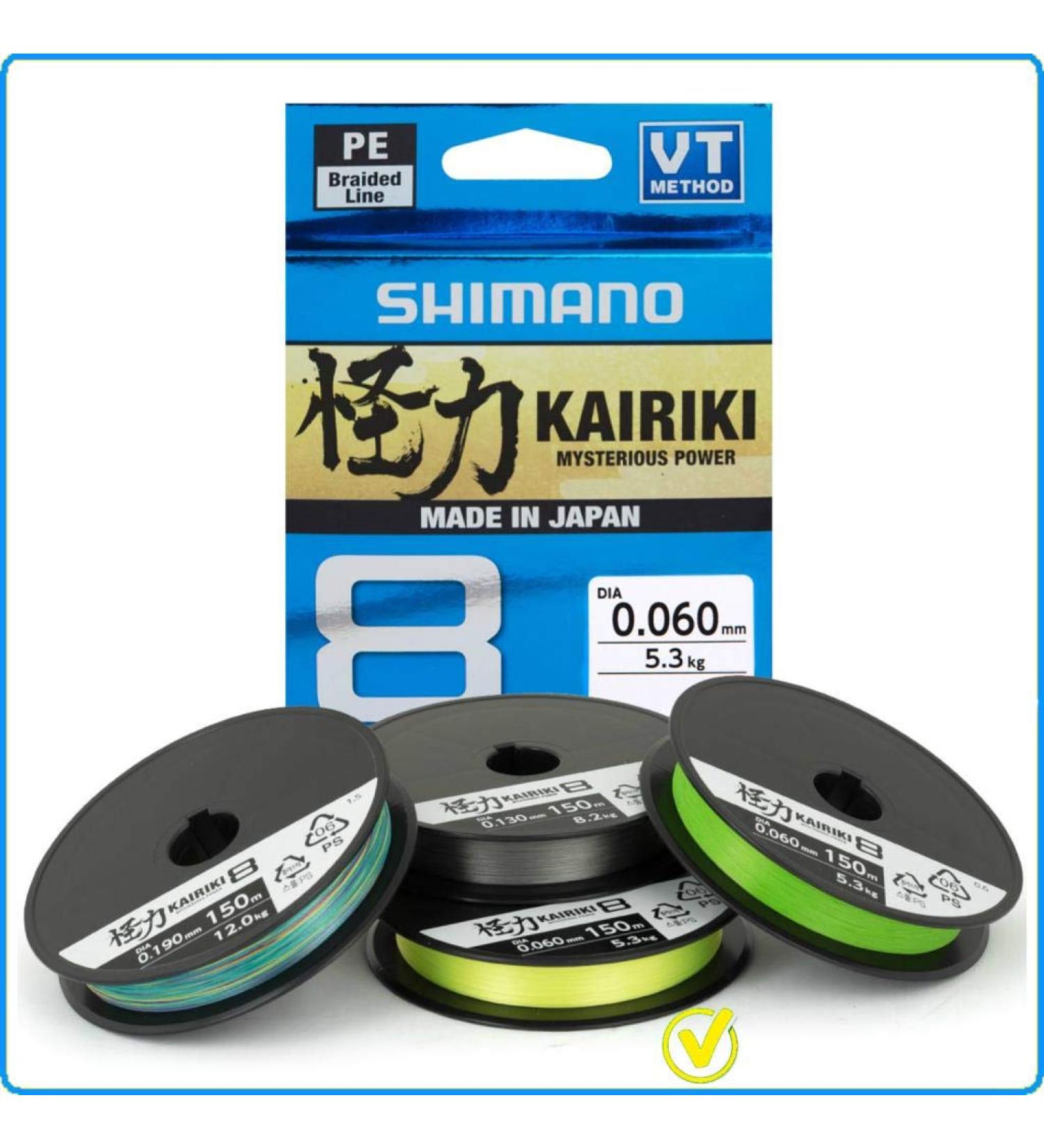 Buy Shimano Kairiki 8 Braided Fishing Line 300m - Yellow 0.16mm / 10.3kg | International Shipping Available - Buy Online on GoSupps.com