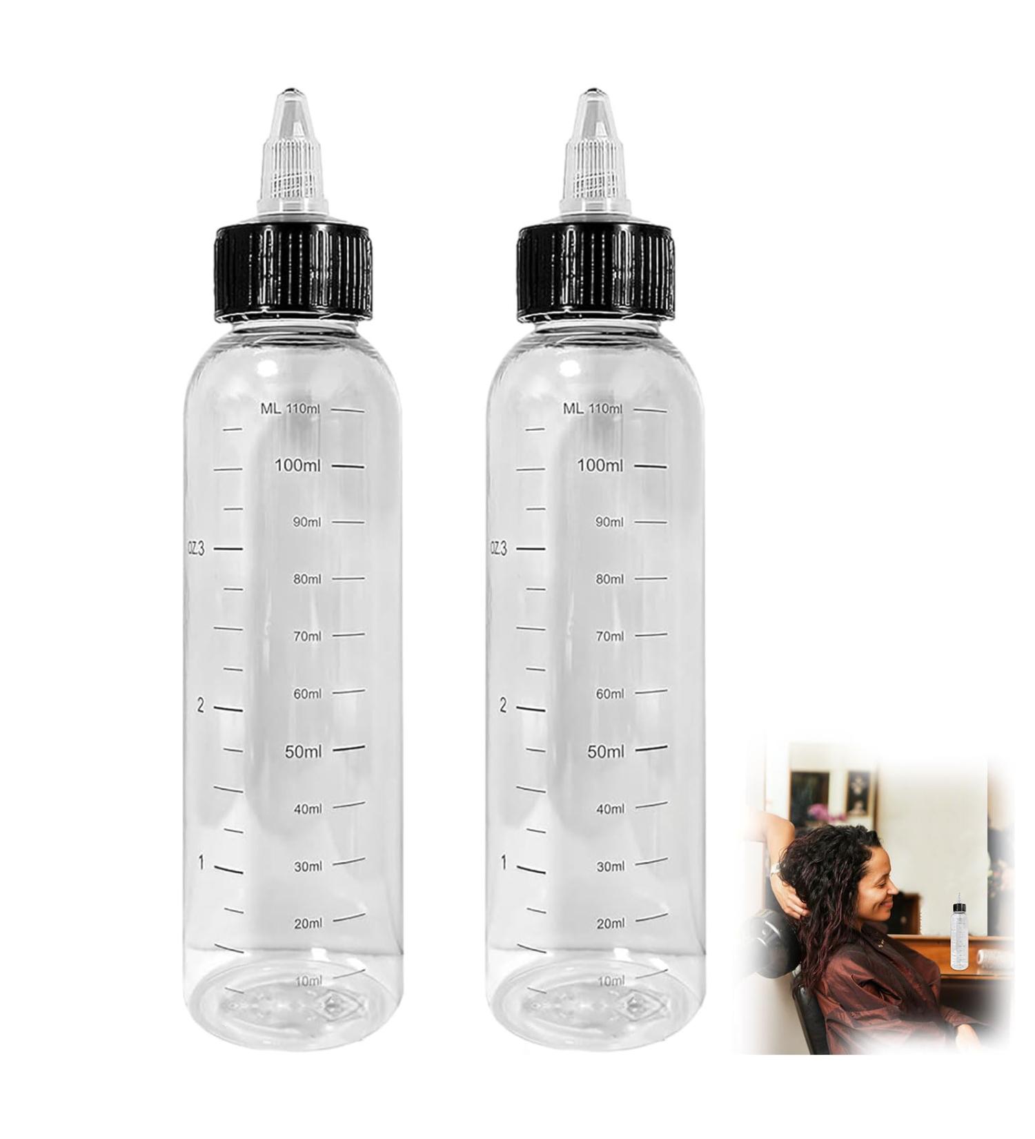 penmol 2PCS Hair Oil Bottle 120ml Hair Oil Applicator Bottle Pipette with Caps Transparent Leak-Proof Oil Applicator Bottle for Hair with Graduated Scale for Precise Control - Buy Online on GoSupps.com