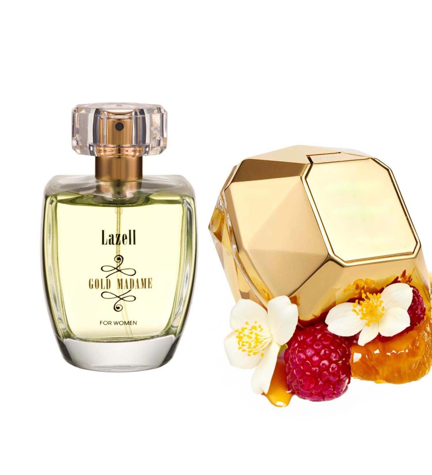 Lazell Gold Madame Perfume for Women I Impression by Million Lady I Eau De Parfum 3.4 Fl Oz I Floral Sweet Oriental Fragrance I European oncentrated Scent Lasts 6-9 Hours Million Lady Impression for Woman - Buy Online on GoSupps.com