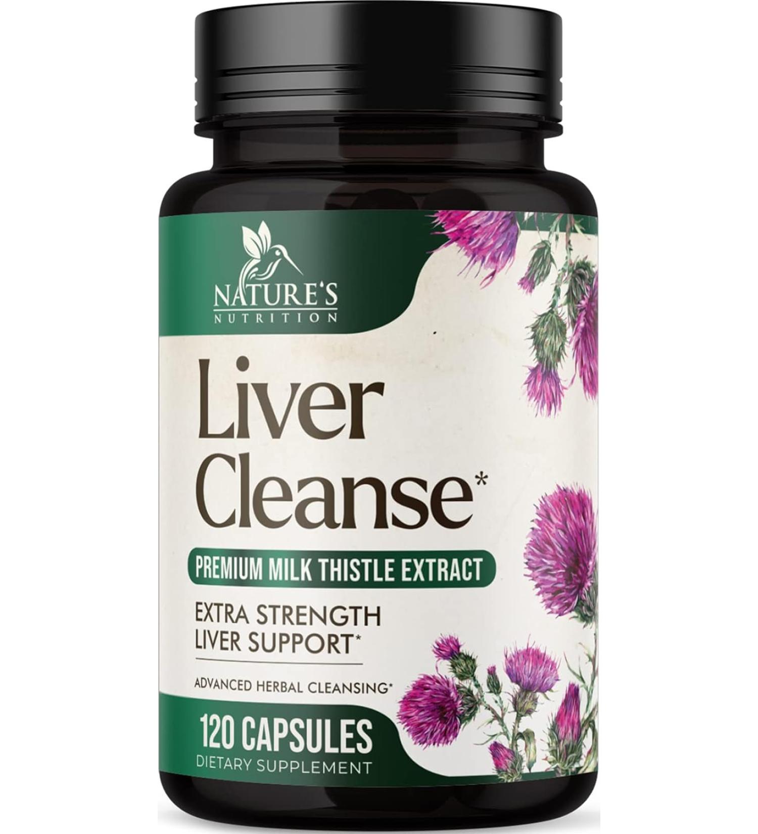 Gentle Liver Cleanse Detox & Repair - Premium 21 Herb Formula with Milk Thistle and Silymarin - Liver Support for Men & Women - 120 Vegan Capsules - Buy Online on GoSupps.com