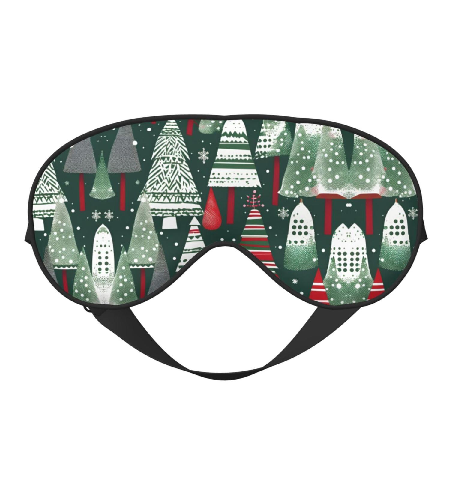 Christmas Trees Print Ultra-Soft Light-Blocking Eye Mask | Buy Internationally for Comfort & Restful Sleep - Buy Online on GoSupps.com