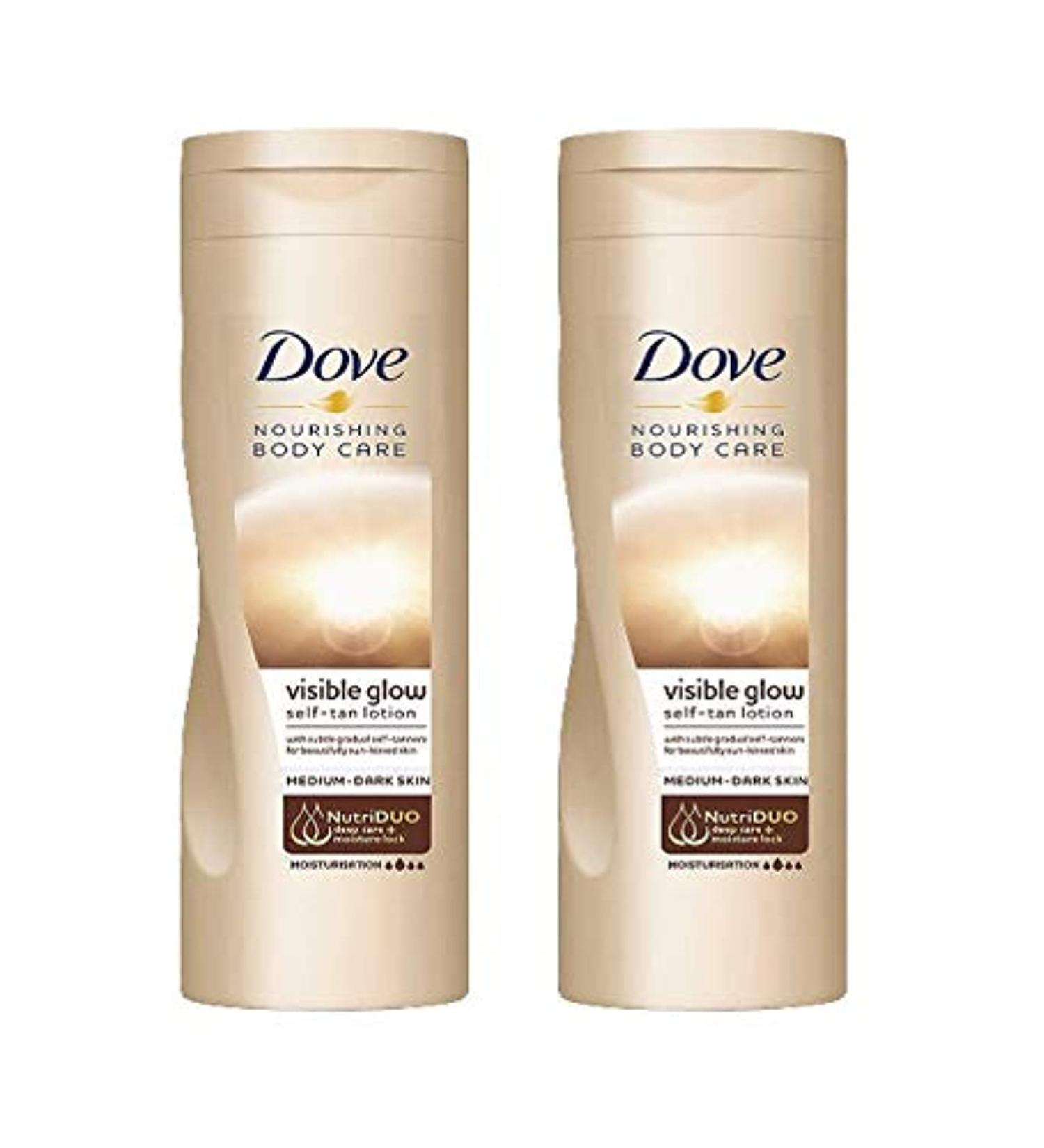 Dove - Summer Glow Gradual Medium to Dark Skin Tone Self-Tanning Body Lotion 250ml (Pack of 2)