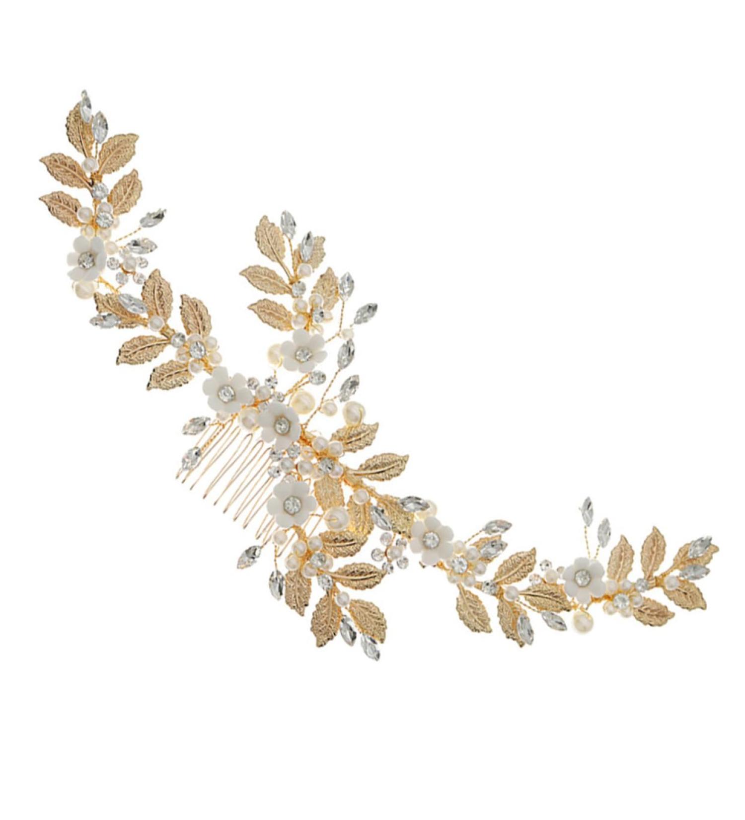 Ipetboom 1pc Soft Pottery Flower Comb Bridal Comb Wedding Hairpin Hair Bands for Womens Hair Bridal Jewellery Flower Hair Side Comb Wedding Hair Comb Combs Headband Women's Pearl Alloy - Buy Online on GoSupps.com