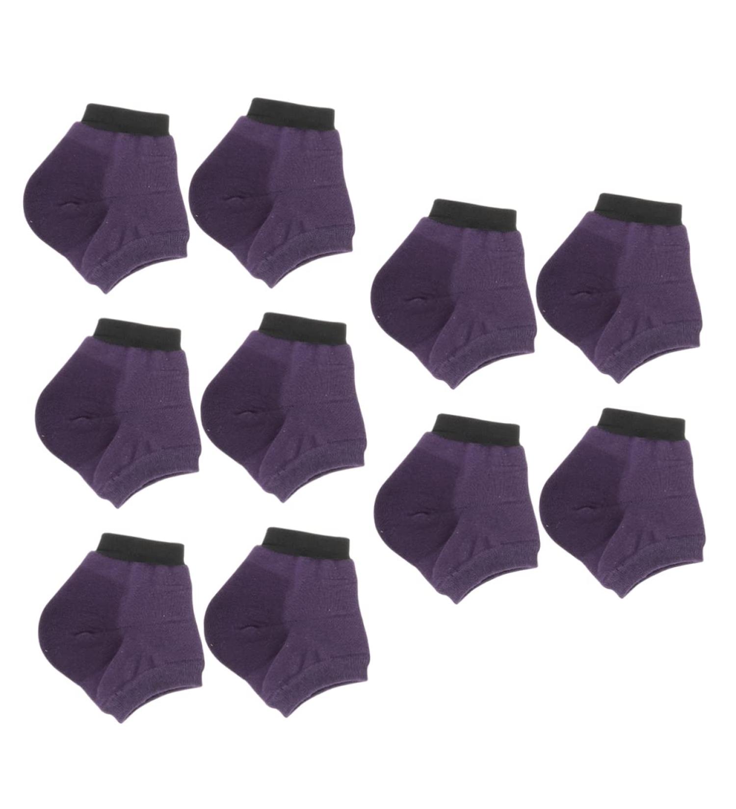 Beavorty 5 Pairs moisturizing Socks Yoga Socks Foot Lotion spa Socks Heel Protector Heel Cushions moisturizing Heel Socks Dry feet Cracked spa Socks Foot spa Heel pad Cotton Purple Pedicure - Buy Online on GoSupps.com