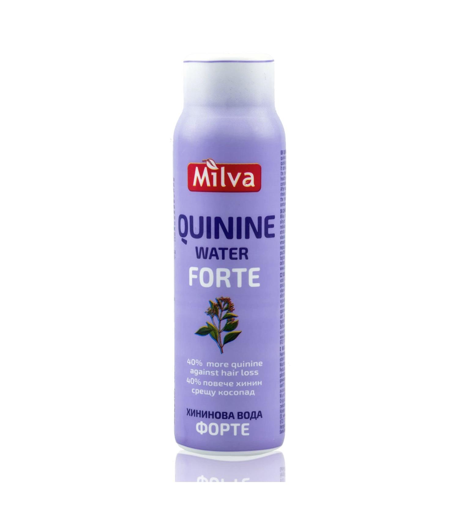 Quinine Water Hair Stimulant Forte - Helps Reduce Hair Loss and Promote Growth & Strength No-Rinse 100ml With an increased content of Quinine! by Milva - Buy Online on GoSupps.com
