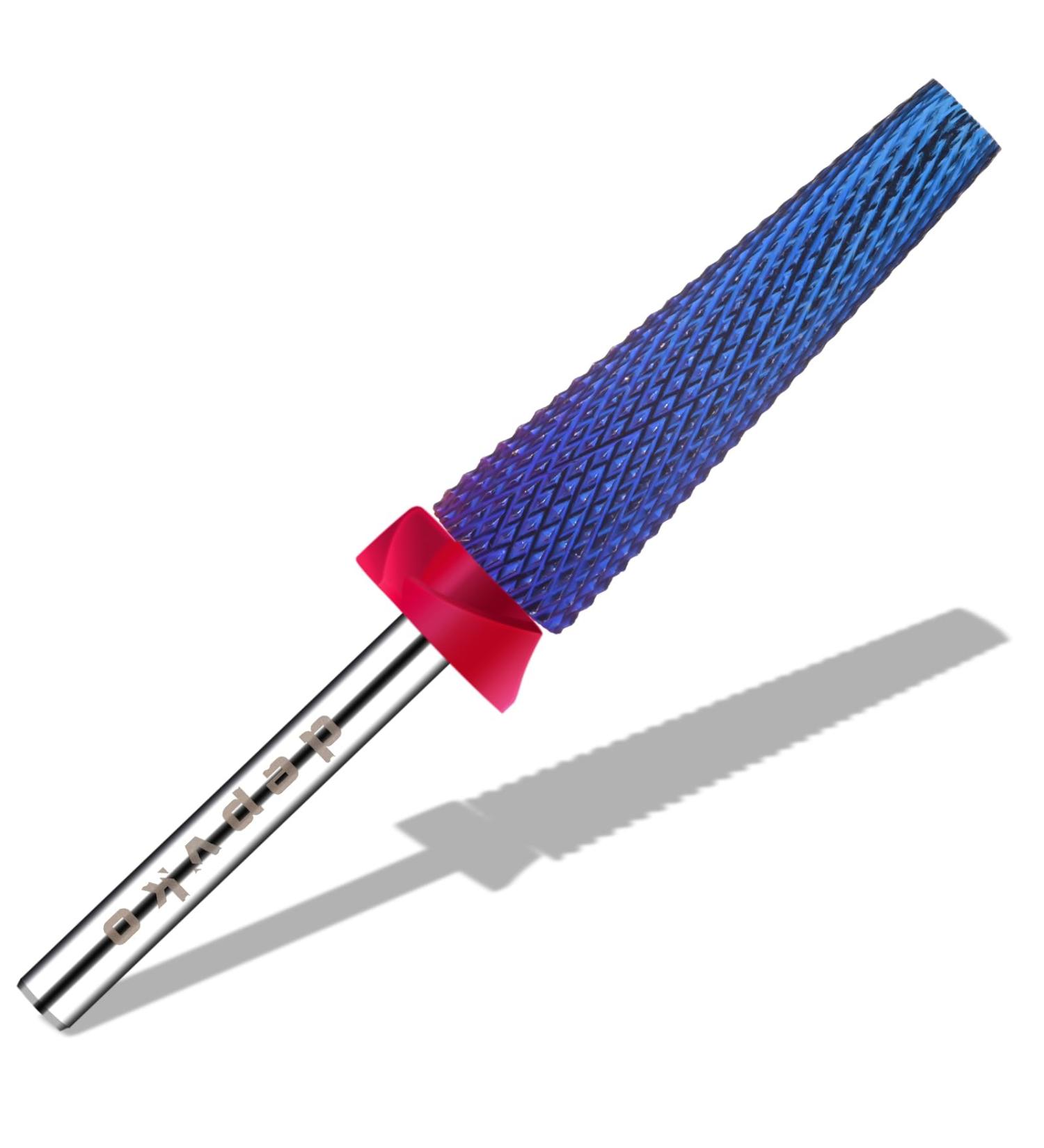 Depvko Super Long 5 in 1 Nail Drill Bits 3/32'' Carbide Tungsten Bits Two Way Rotate Professional Advanced Safety Bits for Nail Fast Remove for Manicure Pedicure Cuticle Gel Polishing(Fine Purple) Fine-F Purple - Buy Online on GoSupps.com
