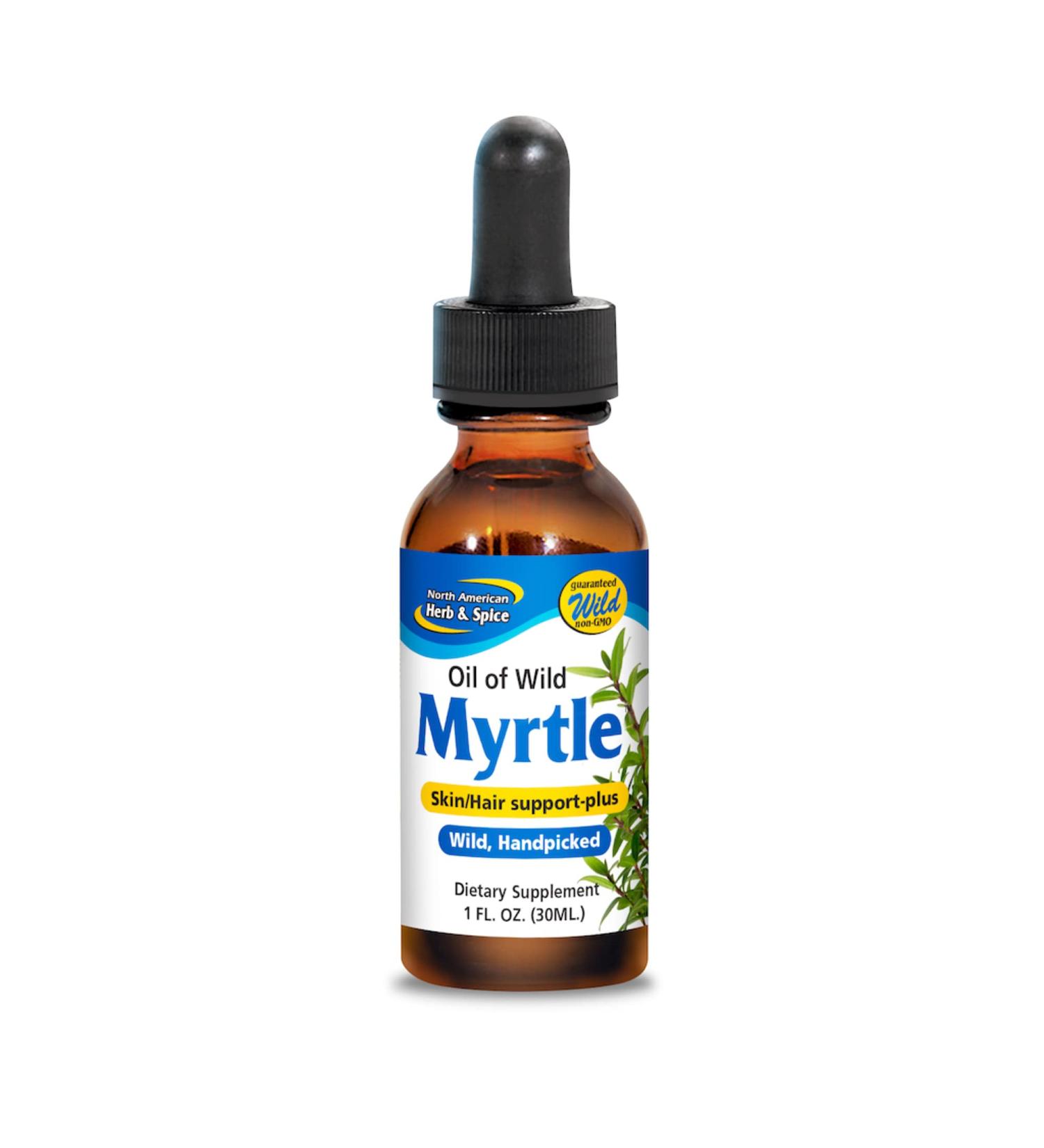 Buy North American Herb & Spice Wild Oil of Myrtle - 1 fl. oz. | Non-GMO Skin & Hair Support | Topical Aphrodisiac | 172 Servings - Buy Online on GoSupps.com