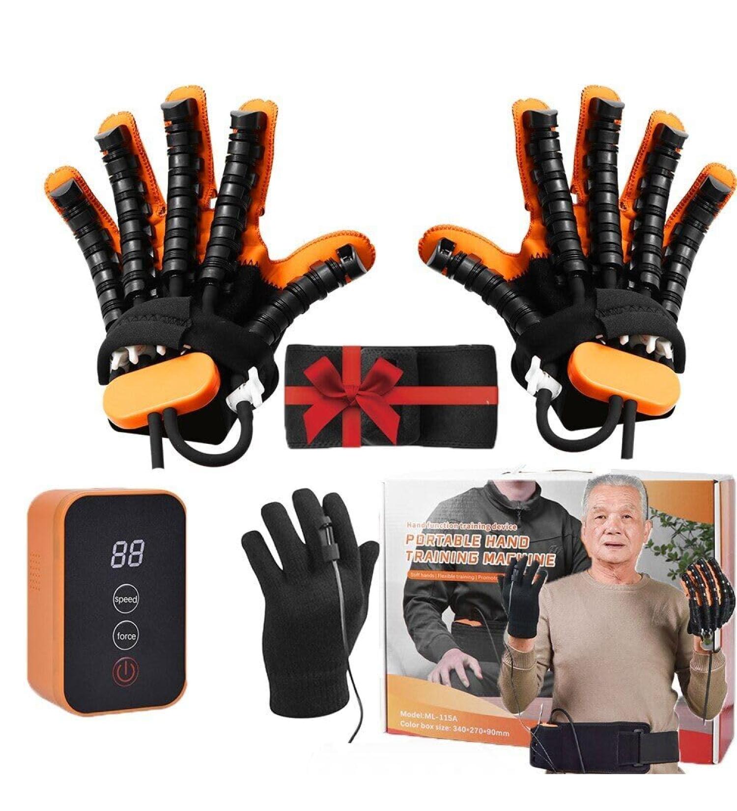(Left+Right) Robotic Rehabilitation Gloves for Hemiplegia Hand Treatment Hand Function Rehab for Spasticity Cerebral Palsy Hand Stroke Rehab Equipment for Fingers Dysfunction Finger Recovery Glove Left Hand+Right Hand M - Buy Online on GoSupps.com