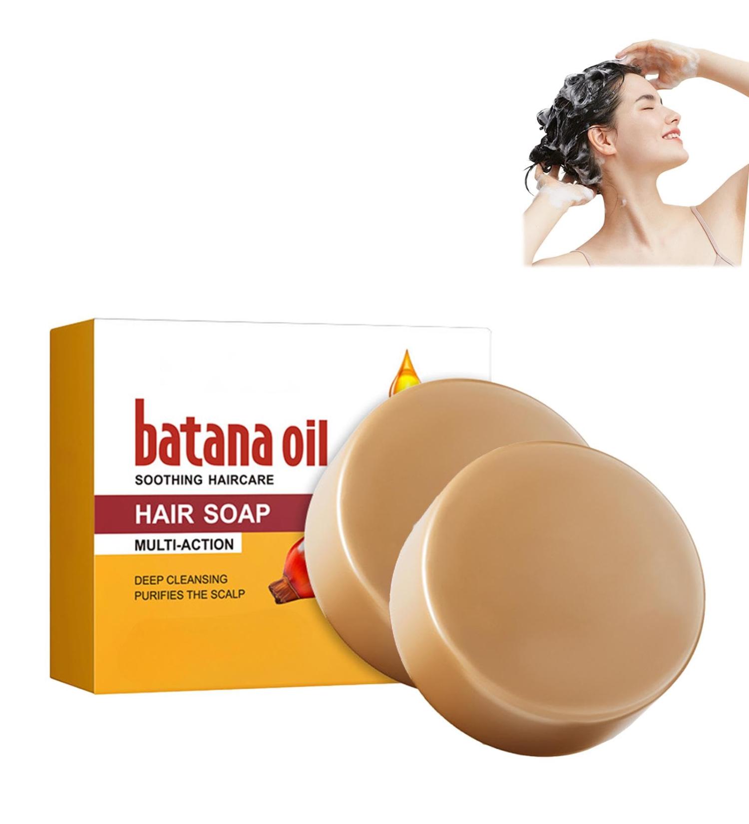  Beslibate 2 x 100g Bar Shampoo Batana Oil Soap Shampoo with Batana Oil to Improve Scalp Health Anti Hair Loss and Repair Damaged Hair soap-8 - Buy Online on GoSupps.com