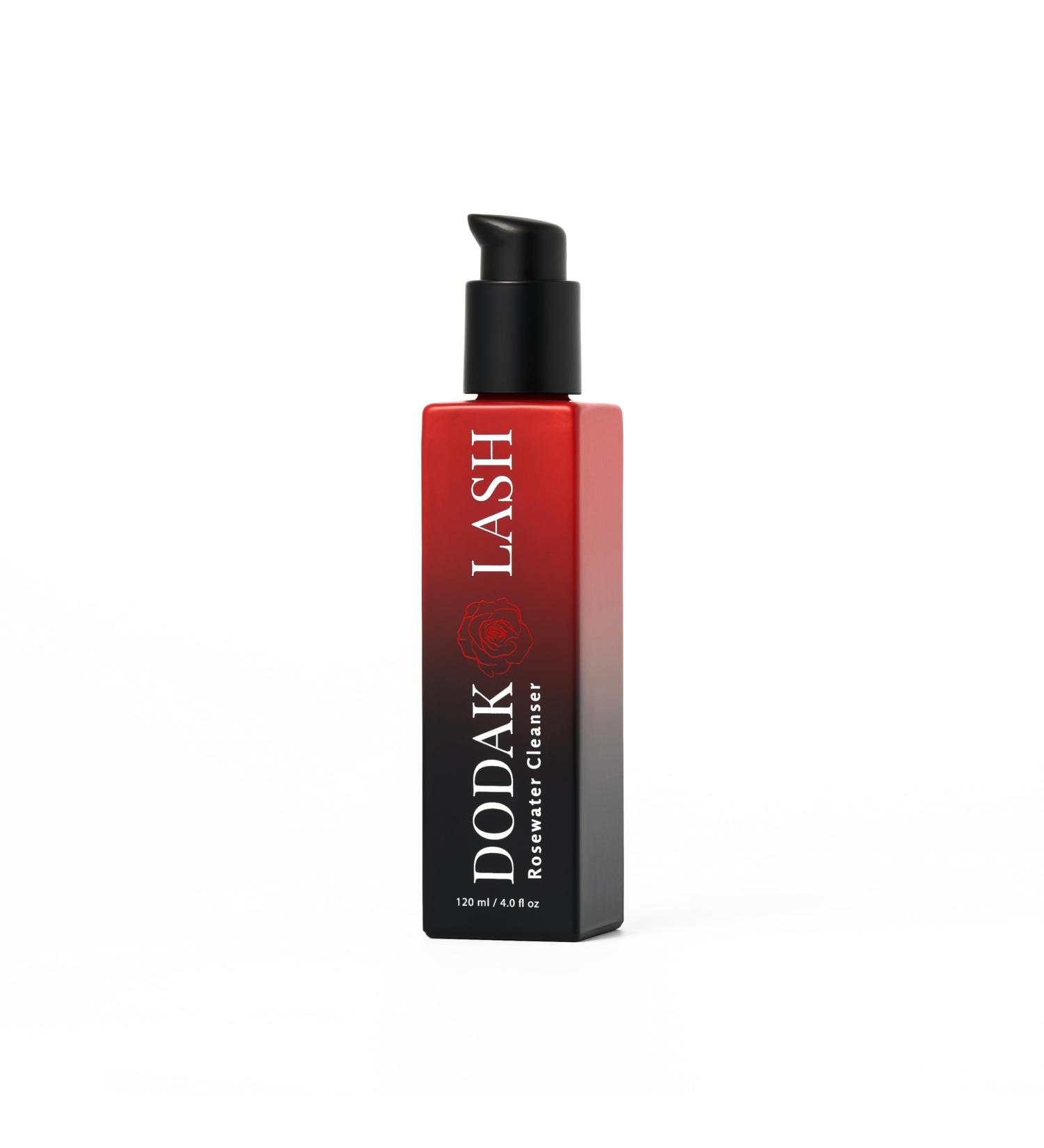 Eyelash Extension Shampoo & Cleanser - Sulfate & Paraben-Free Makeup Remover in Glass Bottle (120ml Rosewater) - Perfect for Home & Salon Use - Buy Online on GoSupps.com