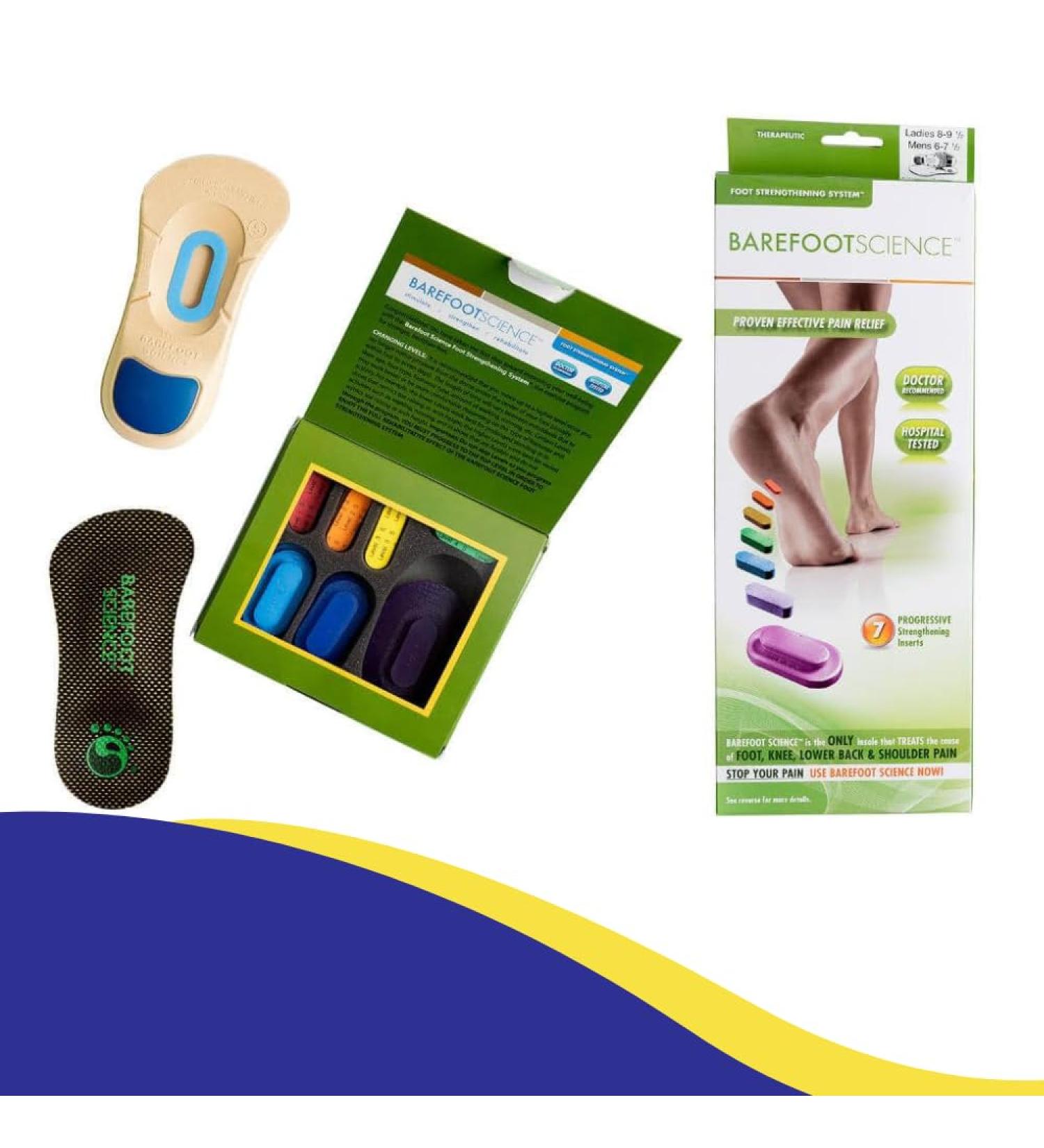 Buy Barefoot Science Foot Strengthening System - 7-Step Therapeutic Insoles (Small: W 8-9.5 / M 5-7.5) | Enhanced Comfort & Support for Healthy Feet - Buy Online on GoSupps.com
