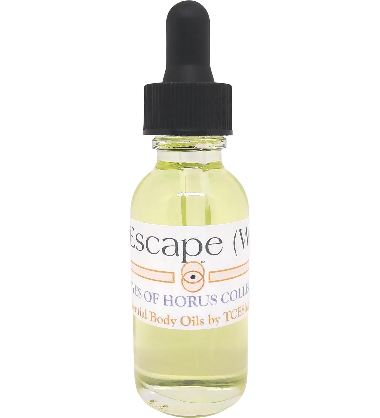 Escape - Type For Women Scented Body Oil Fragrance Glass Dropper Top - Gold - 1 oz. - ID#36288 1 Fl Oz (Pack of 1)