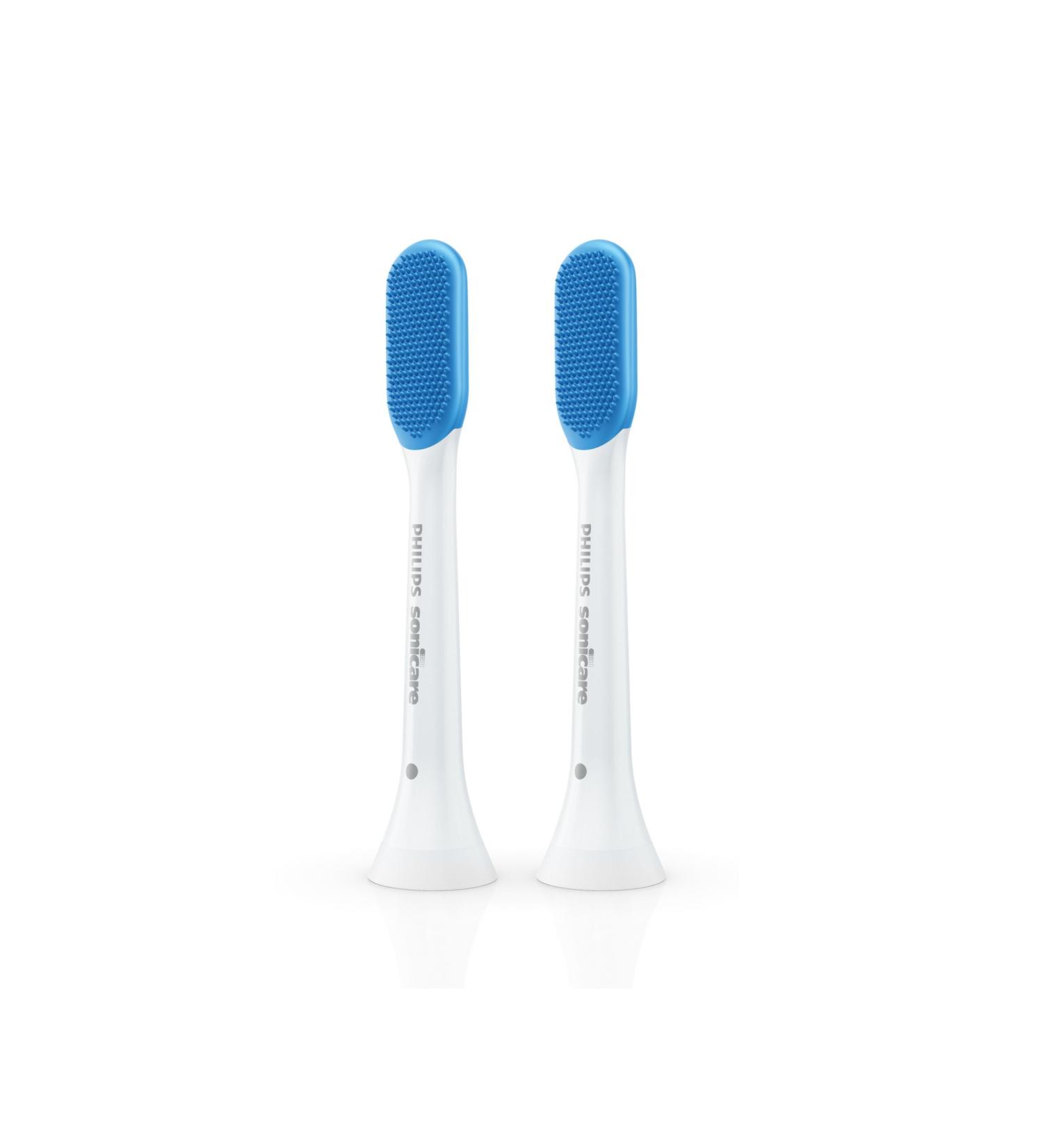 Philips Sonicare TongueCare Brush Heads HX8072/80 - 2-Pack Tongue Cleaner Attachment White | Optimal Oral Hygiene - Buy Online on GoSupps.com