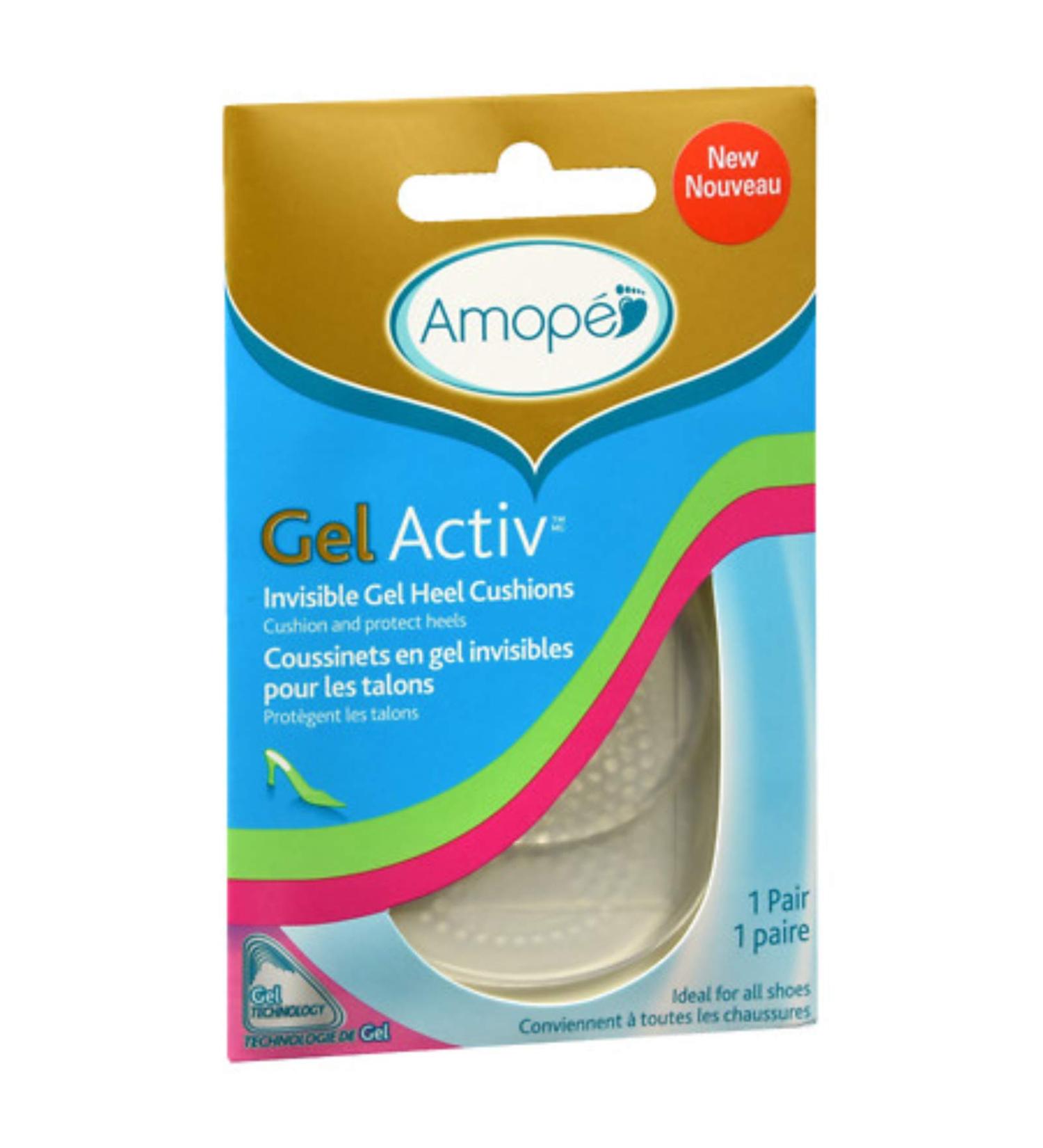 Amope Gelactiv Invisible Gel Heel Cushions 1 Pair