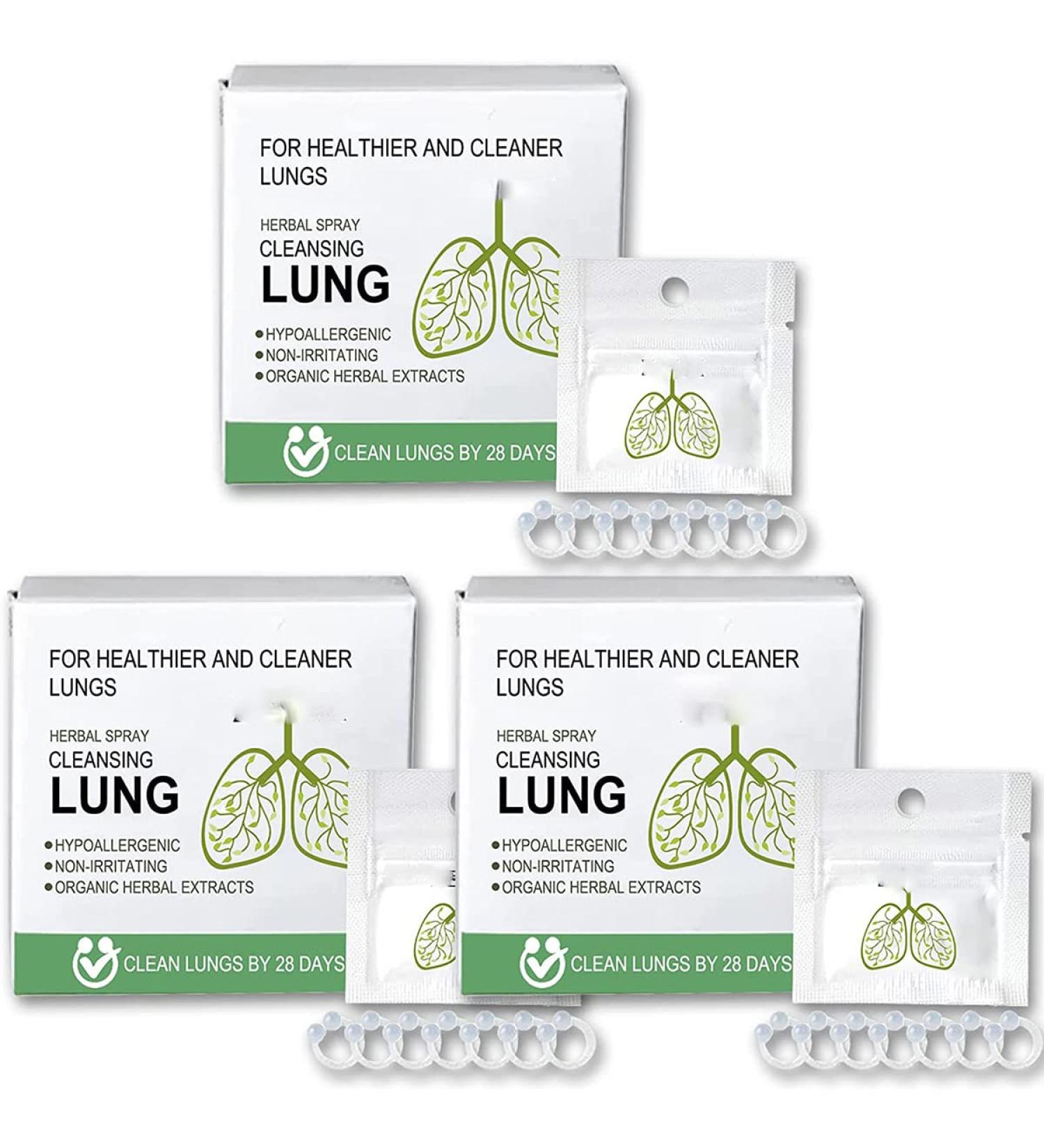 FastClean Herbal Lung Detox Extracts - Organic Cleansing Ring for Smokers | Improve Lung Health (3 Pack) - Buy Online on GoSupps.com