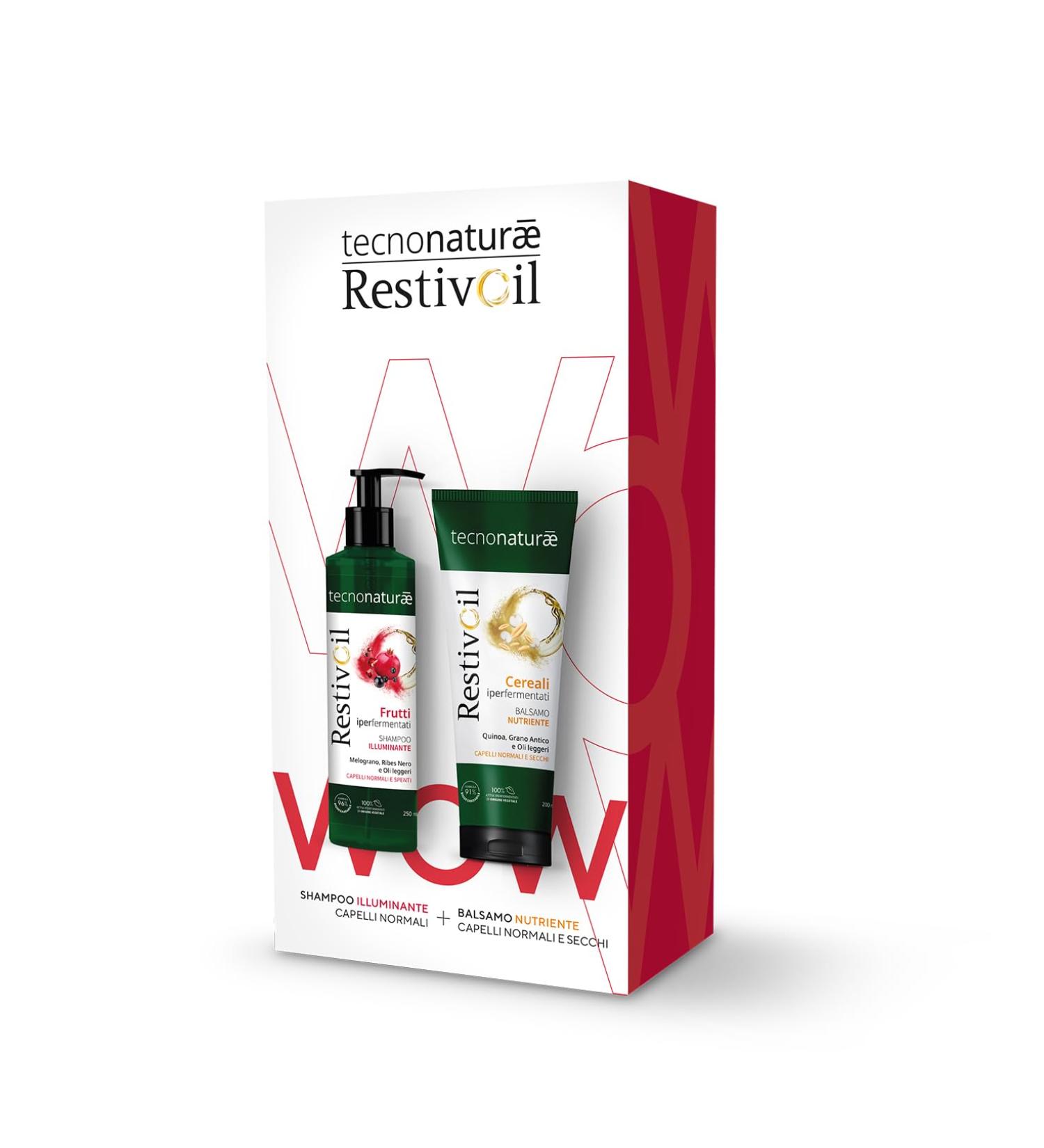  RestivOil Restivoil Tecnonature Bipack Illuminating Shampoo 250 ml + Nourishing Balm 200 ml - Buy Online on GoSupps.com