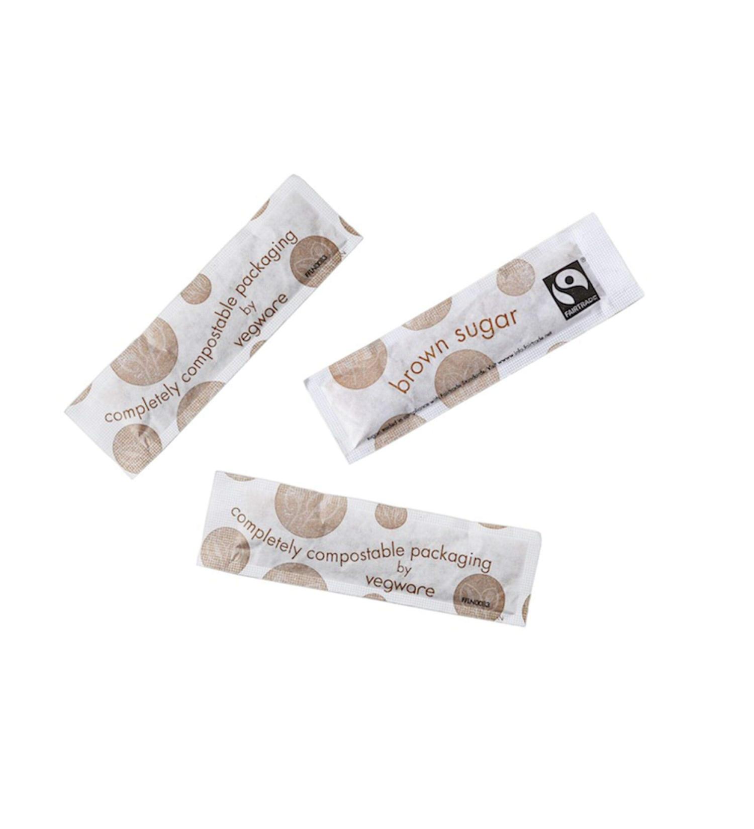 Vegware Compostable Fairtrade Brown Sugar Sticks (Pack of 1000)