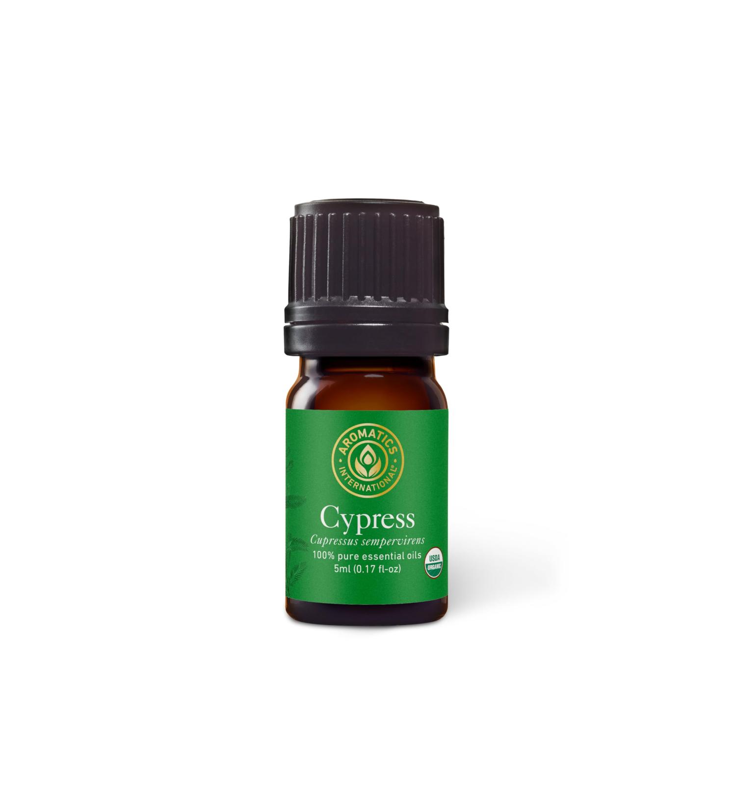 Aromatics International Premium Organic Cypress Essential Oil 5ml | 100% Pure Essential Oil for Diffusion & Aromatherapy Cypress 0.17 Fl Oz (Pack of 1) - Buy Online on GoSupps.com