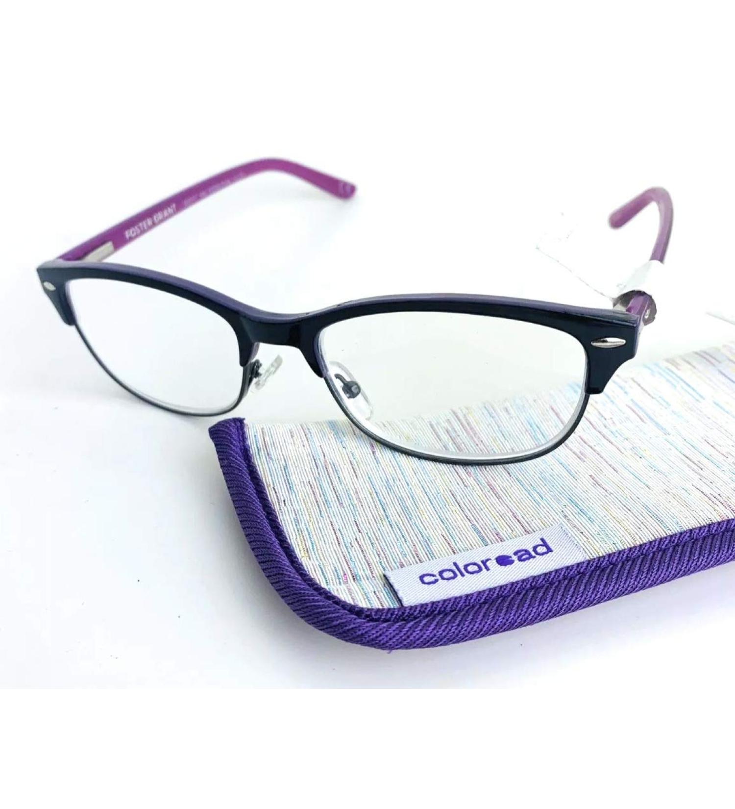 Foster Grant Coloread Purple Cleo Women's Reading Glasses +1.50 | Stylish & Durable with Case - International Shipping Available - Buy Online on GoSupps.com