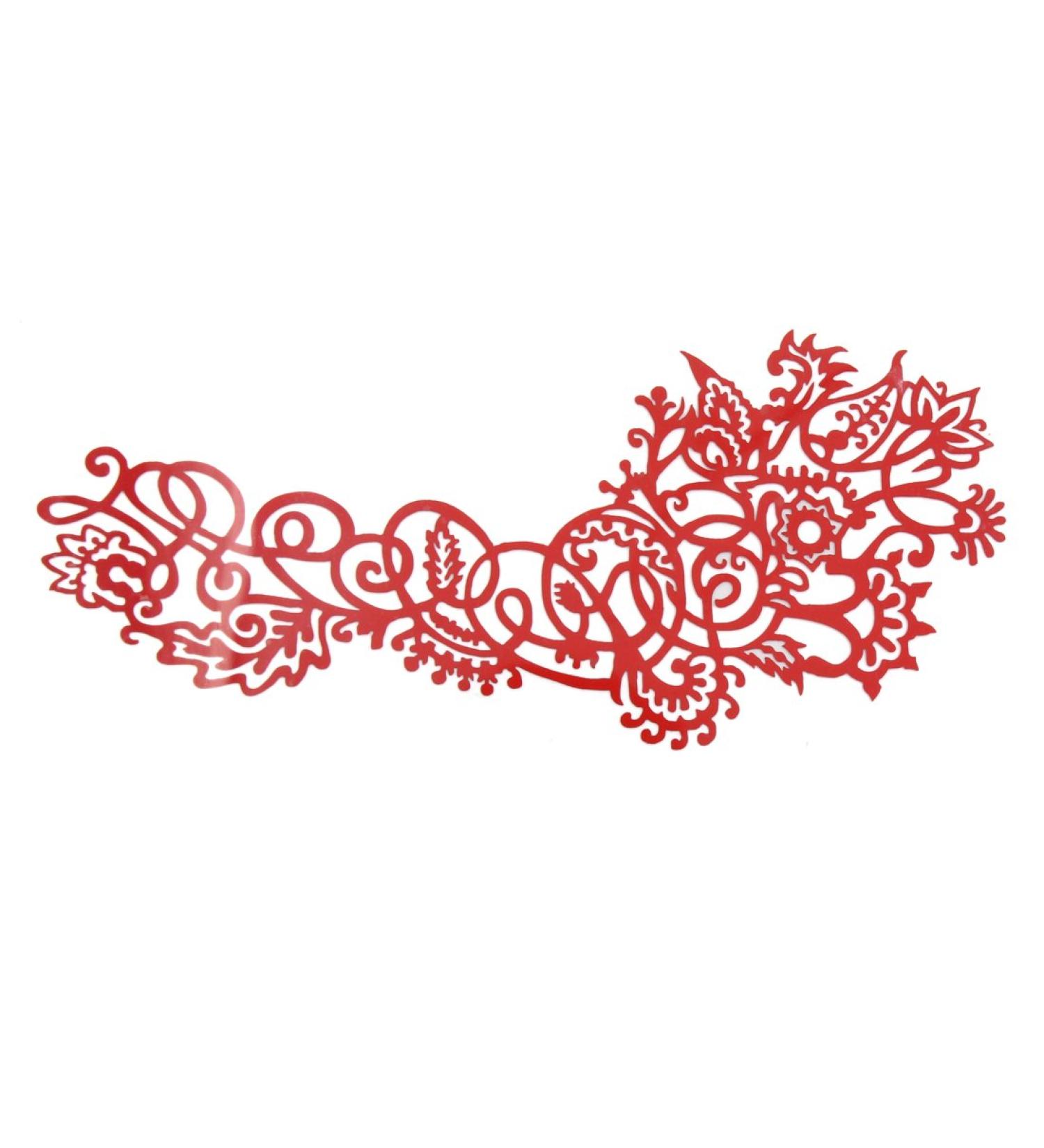 Ruilogod Red Fashion Eyes Face Lace Make Up Art Hollow Cover for Party Night Club