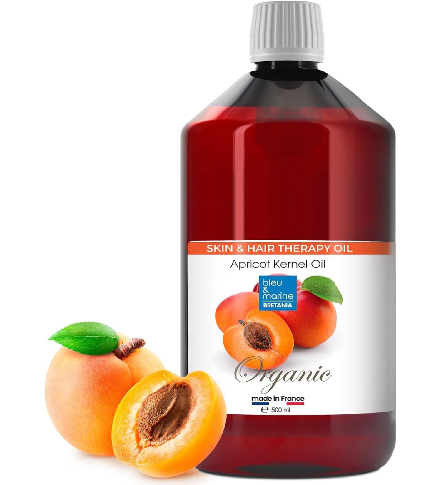 blue & navy Bretania - Organic Apricot Oil 500ml | Anti-aging and Nourishing and Softening | Illuminating Skin Hair - 500ml - Buy Online on GoSupps.com
