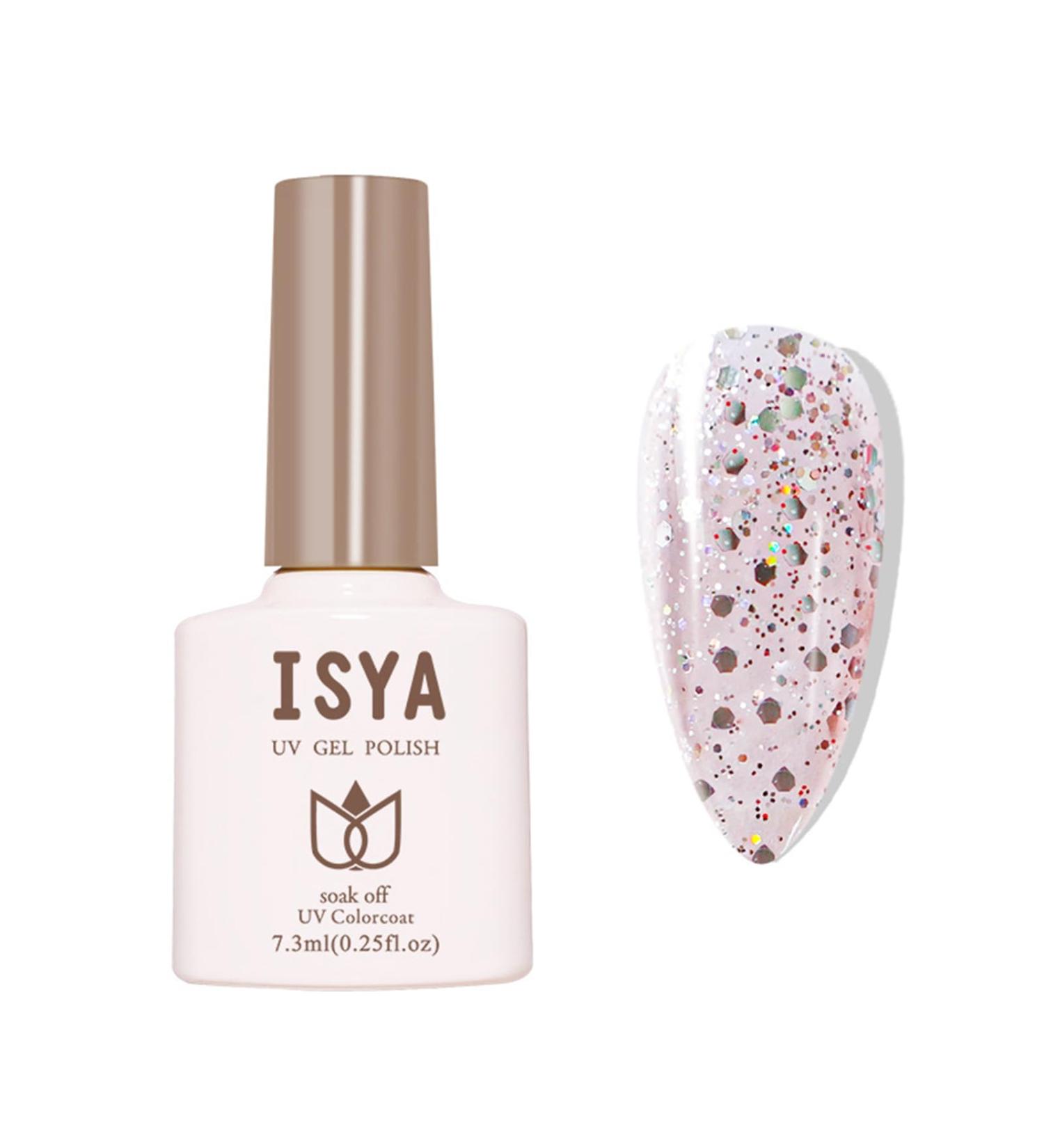 Glitter Gel Nail Polish - Jelly Nude Gel Nail Polish Long Lasting Uv Nail Polish - Breathable Pink Nail Varnish - Clear Nail Polish Easy to Apply - DIY Home Salon Nail Art Women Girls(Glitter pink) - Buy Online on GoSupps.com