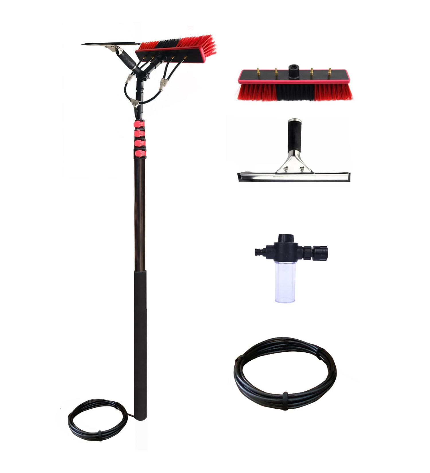 Washing Kit: 3.6-6 M Water Fed Telescopic Brush Squeegee and Soap Dispenser Window Cleaning Pole Window Cleaner Equipment Car Cleaning Brush (35cm Brush Head 3.6M) 35cm Brush Head 3.6M - Buy Online on GoSupps.com