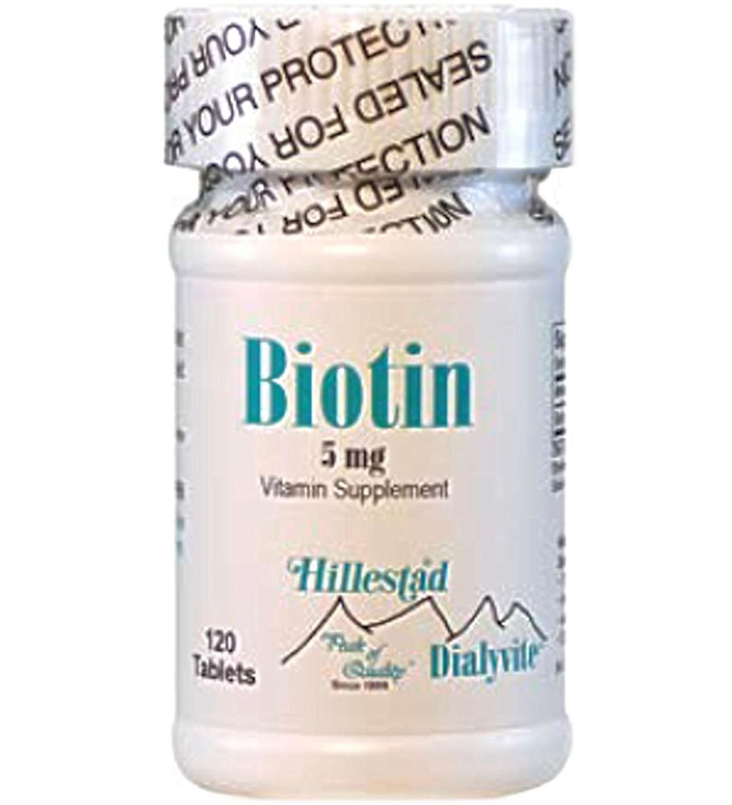 Dialyvite - Biotin 5 mg Vitamin Supplement - 120 Tablets - Buy Online on GoSupps.com