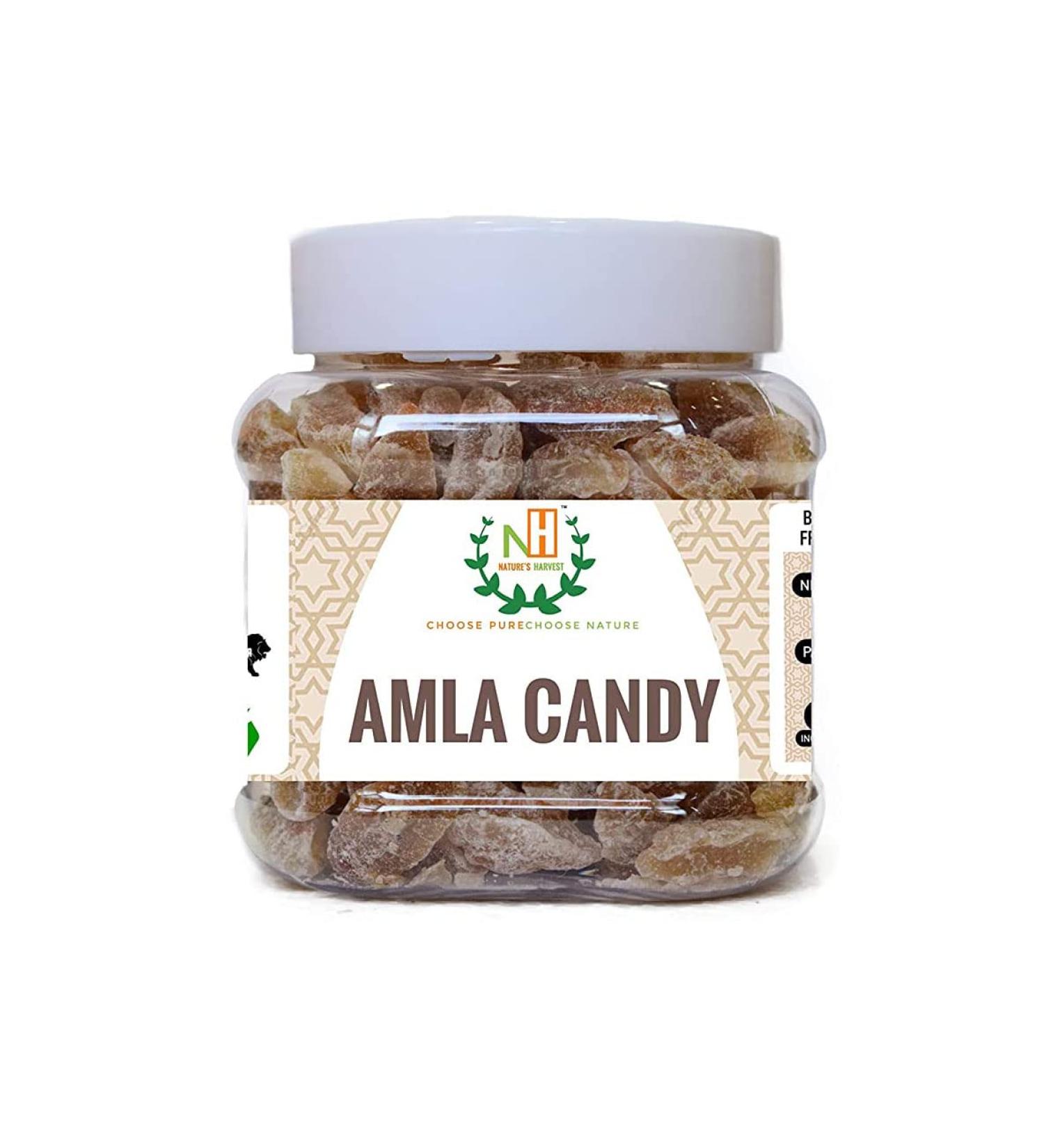Nature's Harvest Dried Dry Sweet Amla Candy (Indian Gooseberry) (250g)_Packing May Vary