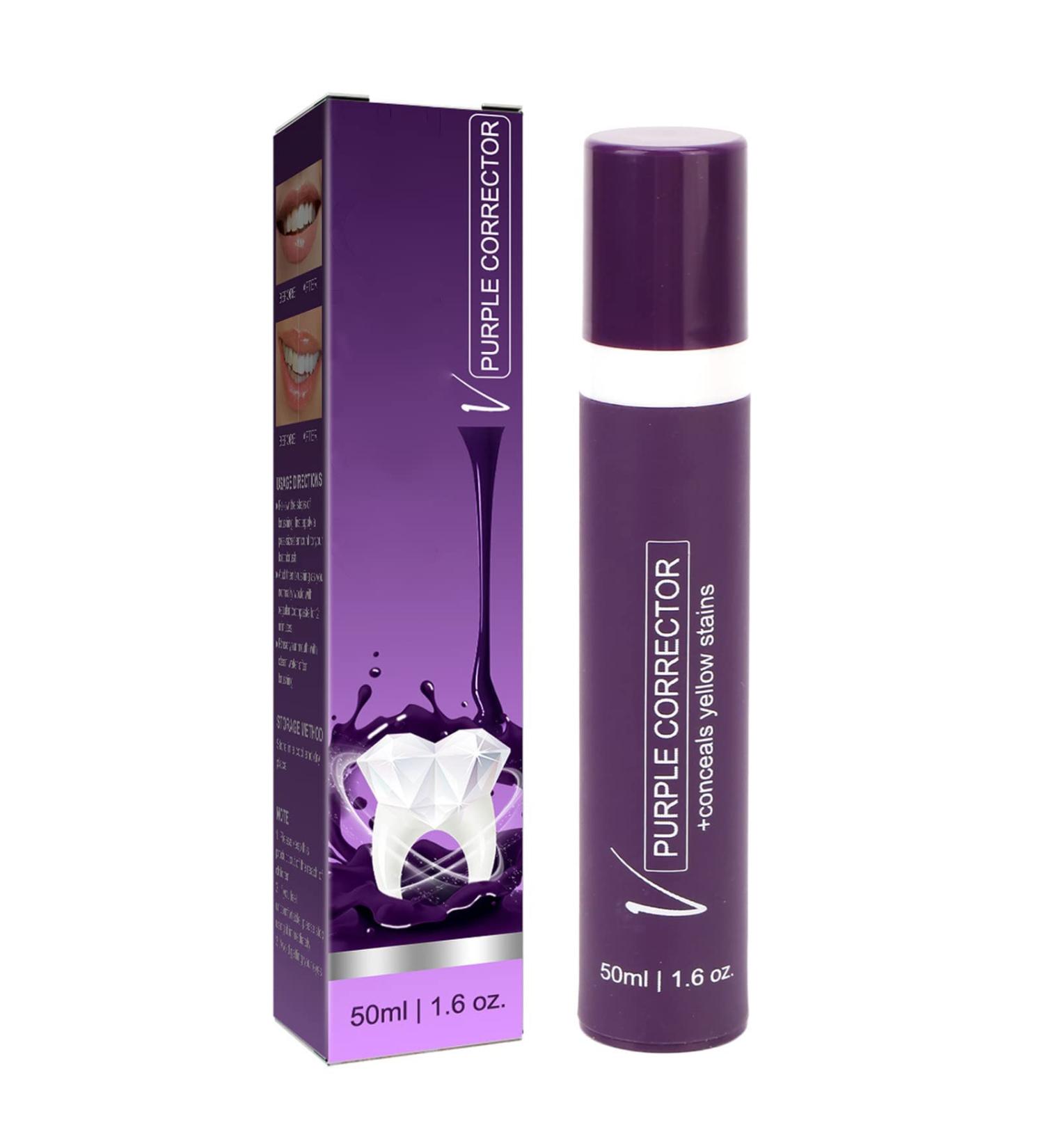 Angrek Purple Teeth Whitening Toothpaste - Color-Corrected Stain Removal & Gentle Deep Cleaning 50ml - Buy Online on GoSupps.com
