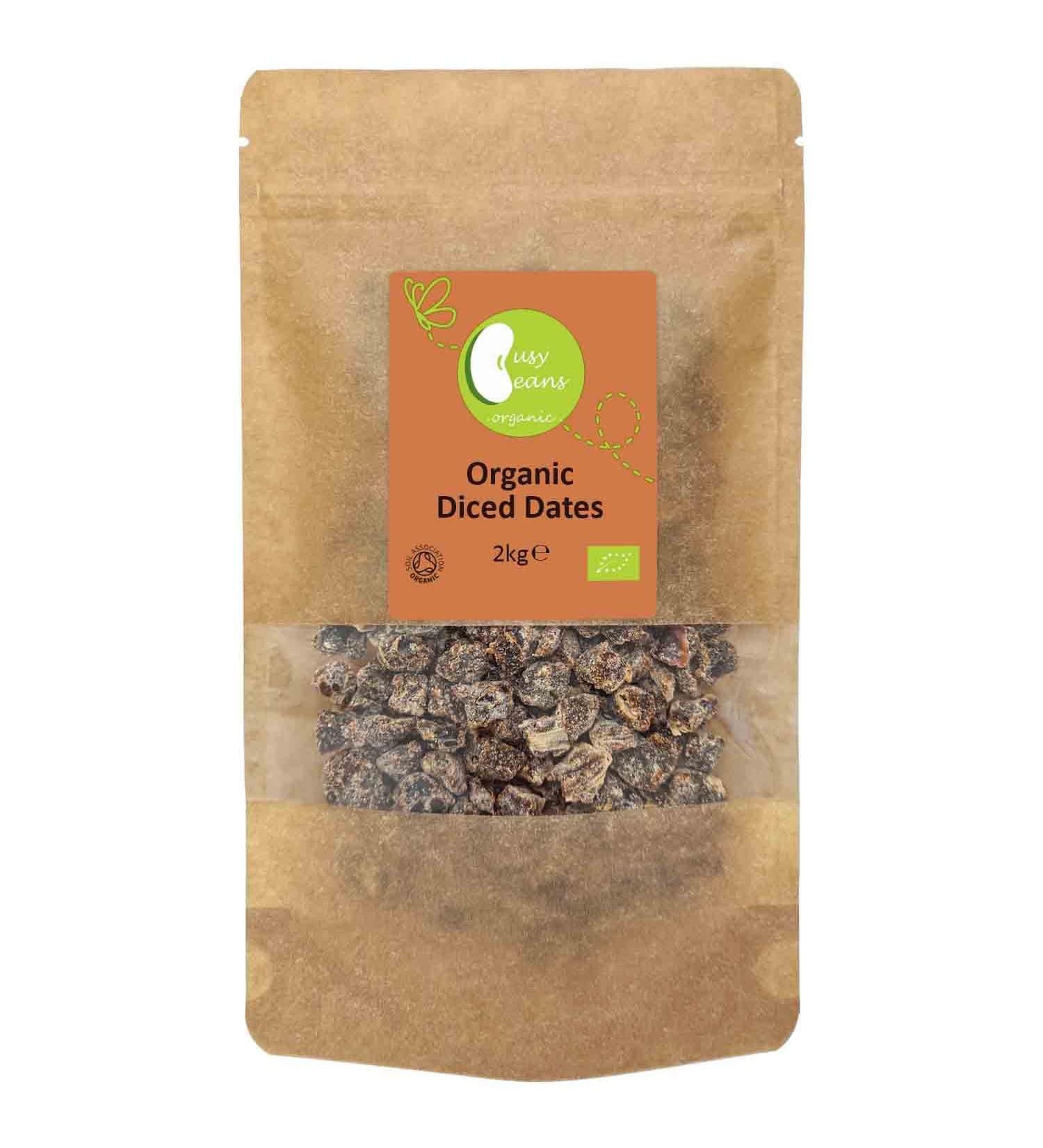 Organic Chopped Dates -Certified Organic- by Busy Beans Organic (2kg) - Buy Online on GoSupps.com