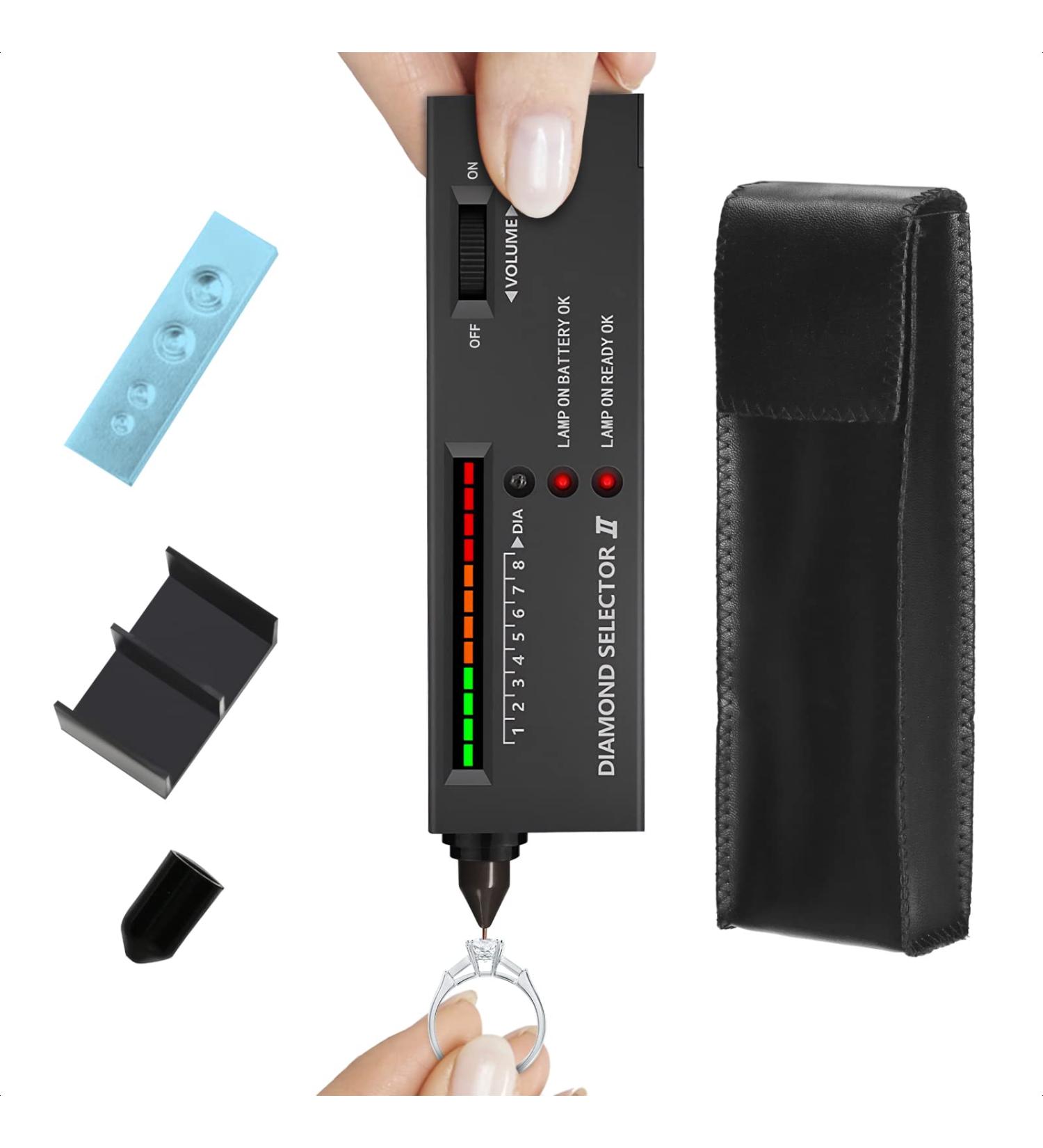 Diamond Checker Electronic Kit - Professional Gemstone Jewelry Tester with LED Pen & Case - Buy Online on GoSupps.com
