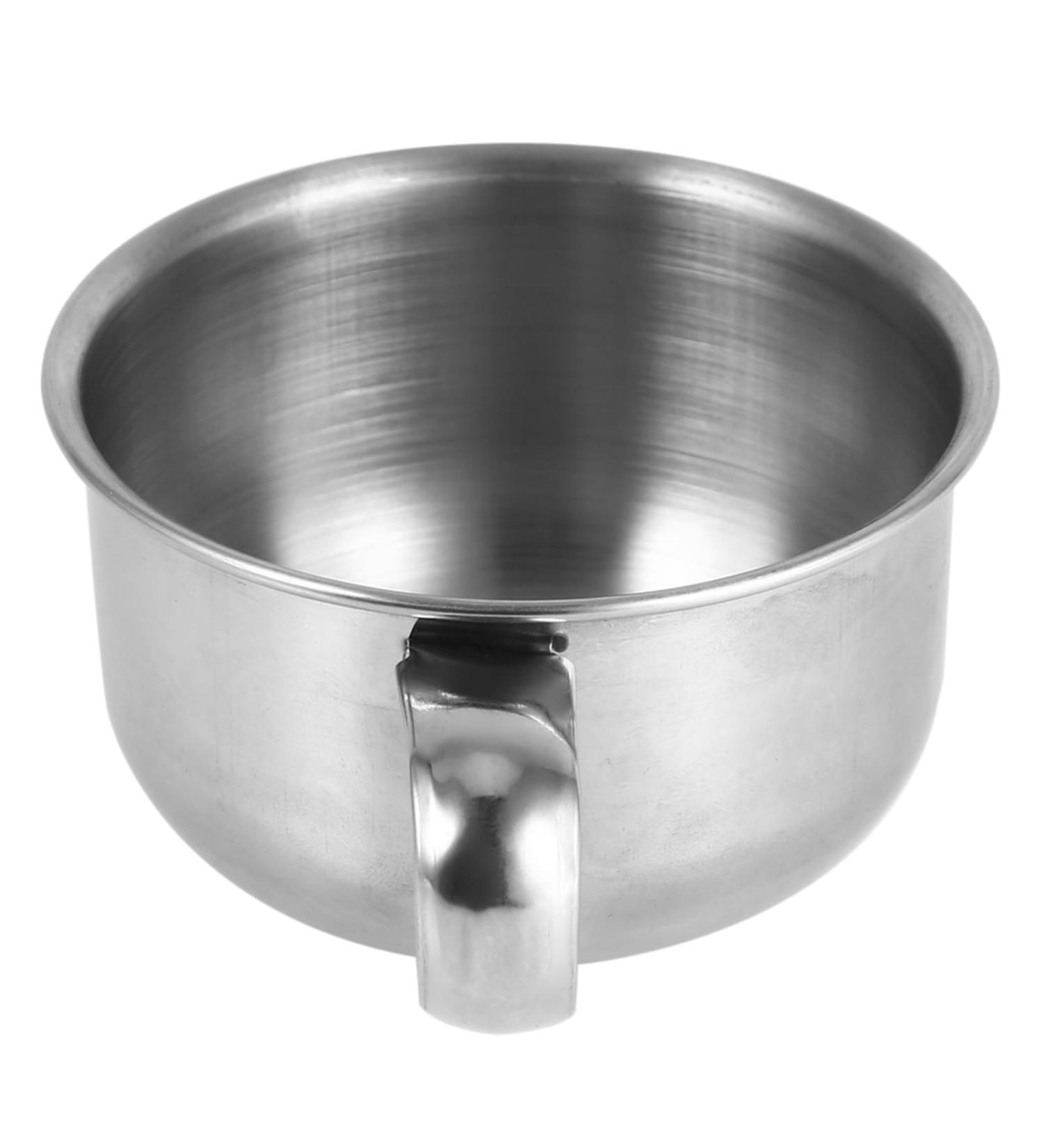 SIXRUN Stainless Steel Shaving Soap Cup - Stylish Beard Cleaning Bowl with Handle for Traditional Shaving | International Shipping Available - Buy Online on GoSupps.com