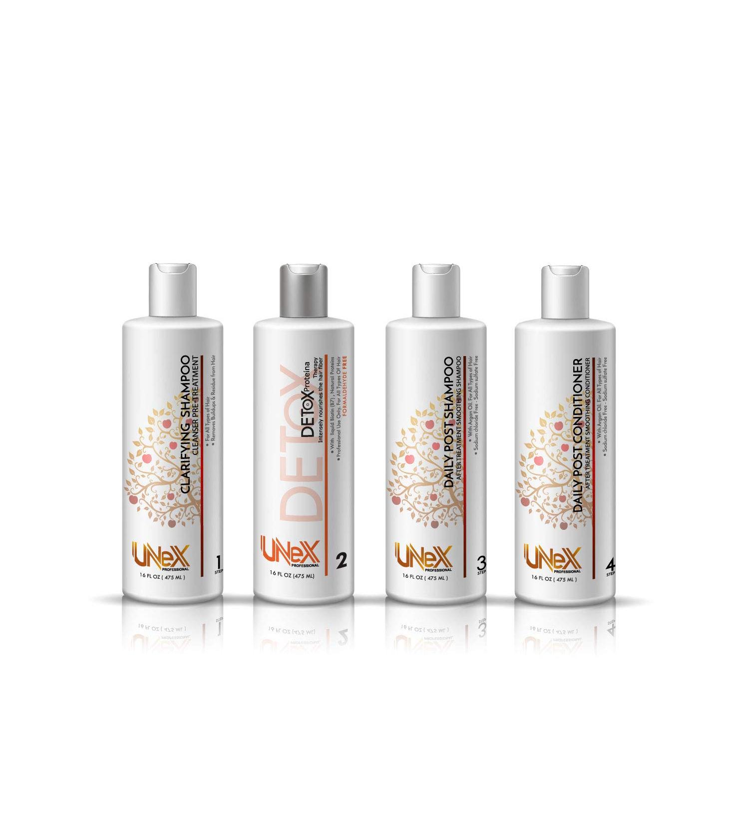 UNEX DETOX HAIR TREATMENT -Complete KIT- 475ml (16 fl oz) - Formaldehyde Free