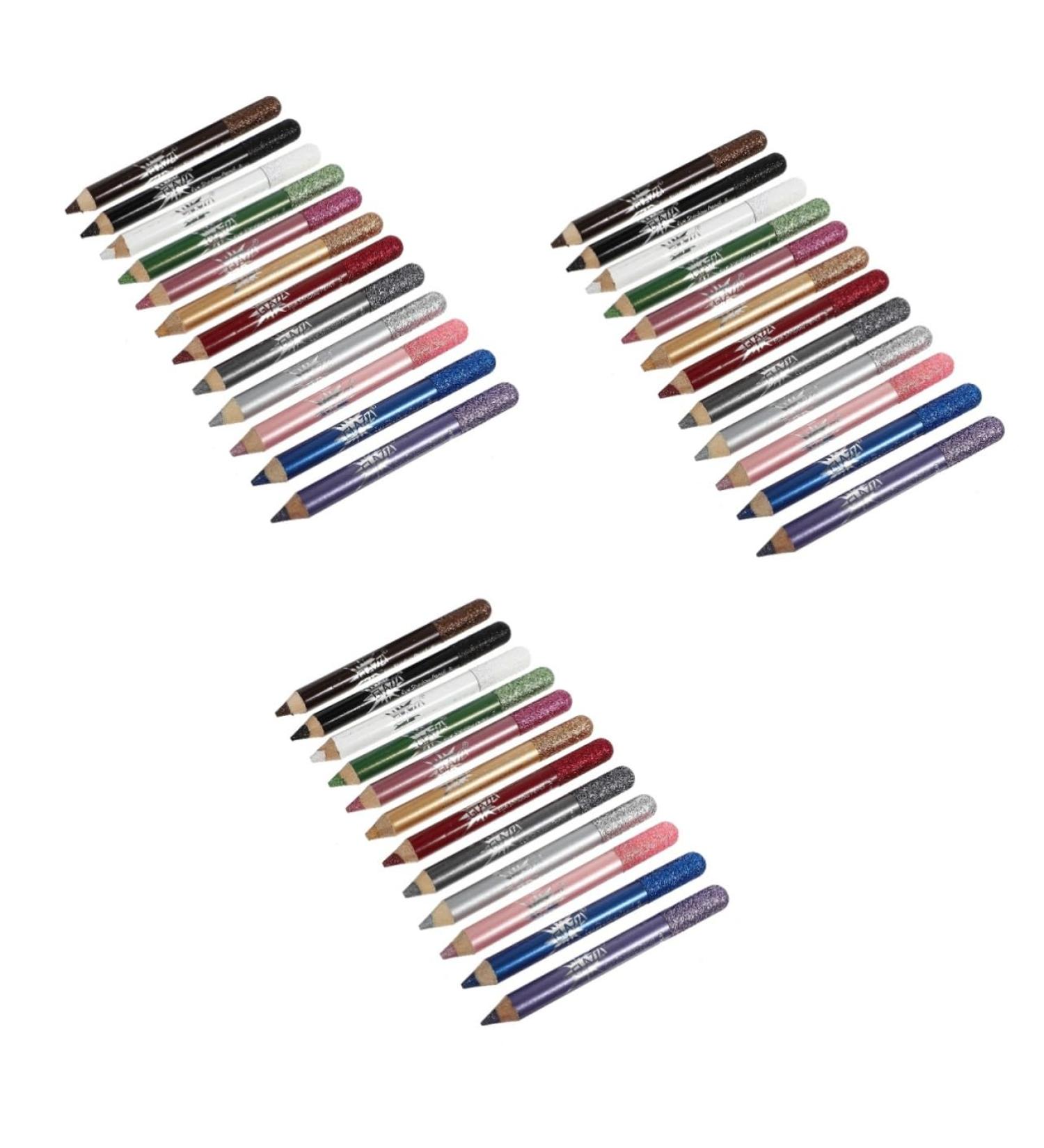 Healeved 36 Pcs Pearlescent Eyeshadow Pencil Useful Eye Shadow Pen Concealer Pencil Red Eyeliner Powder 12.5X0.5cmx3pcs Assorted Colorx3pcs - Buy Online on GoSupps.com