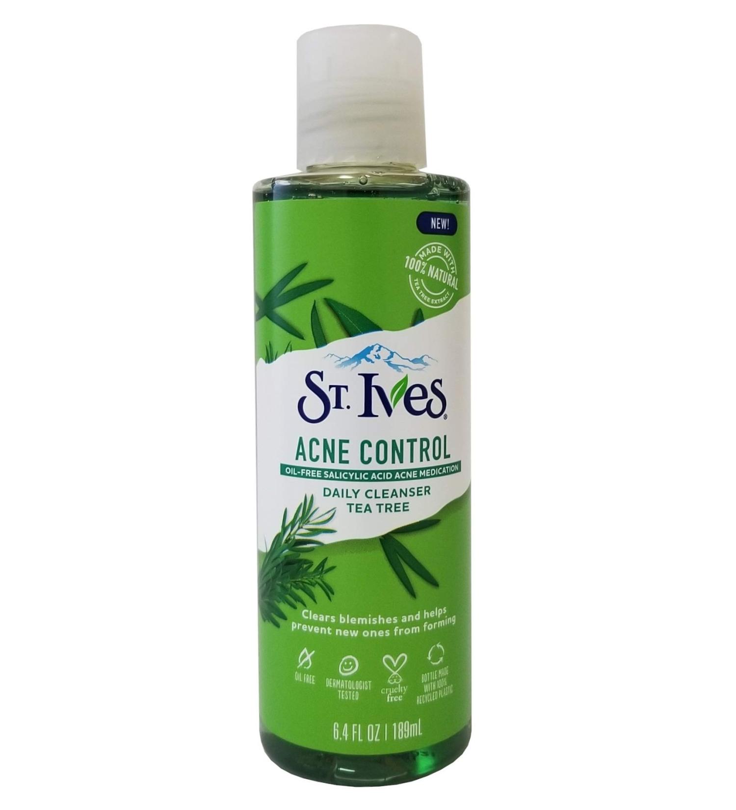 St. Ives Acne Control Daily Face Cleanser TEA TREE 6.4 fl oz - 2-PACK