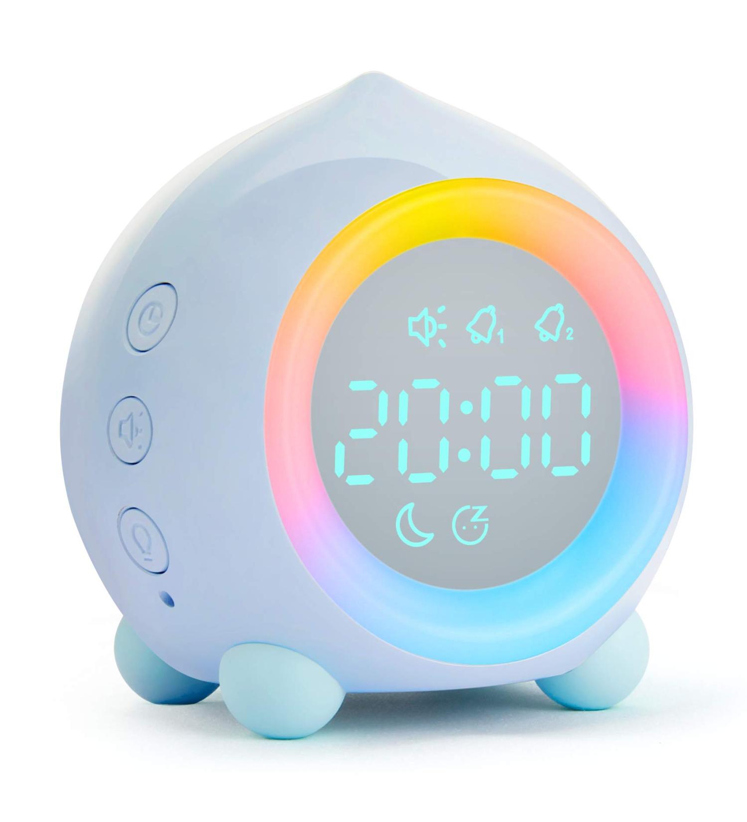 Tronisky Children's Digital Alarm Clock | Sunrise Simulator & Colorful LED Bedside Lamp for Kids - Buy Online on GoSupps.com