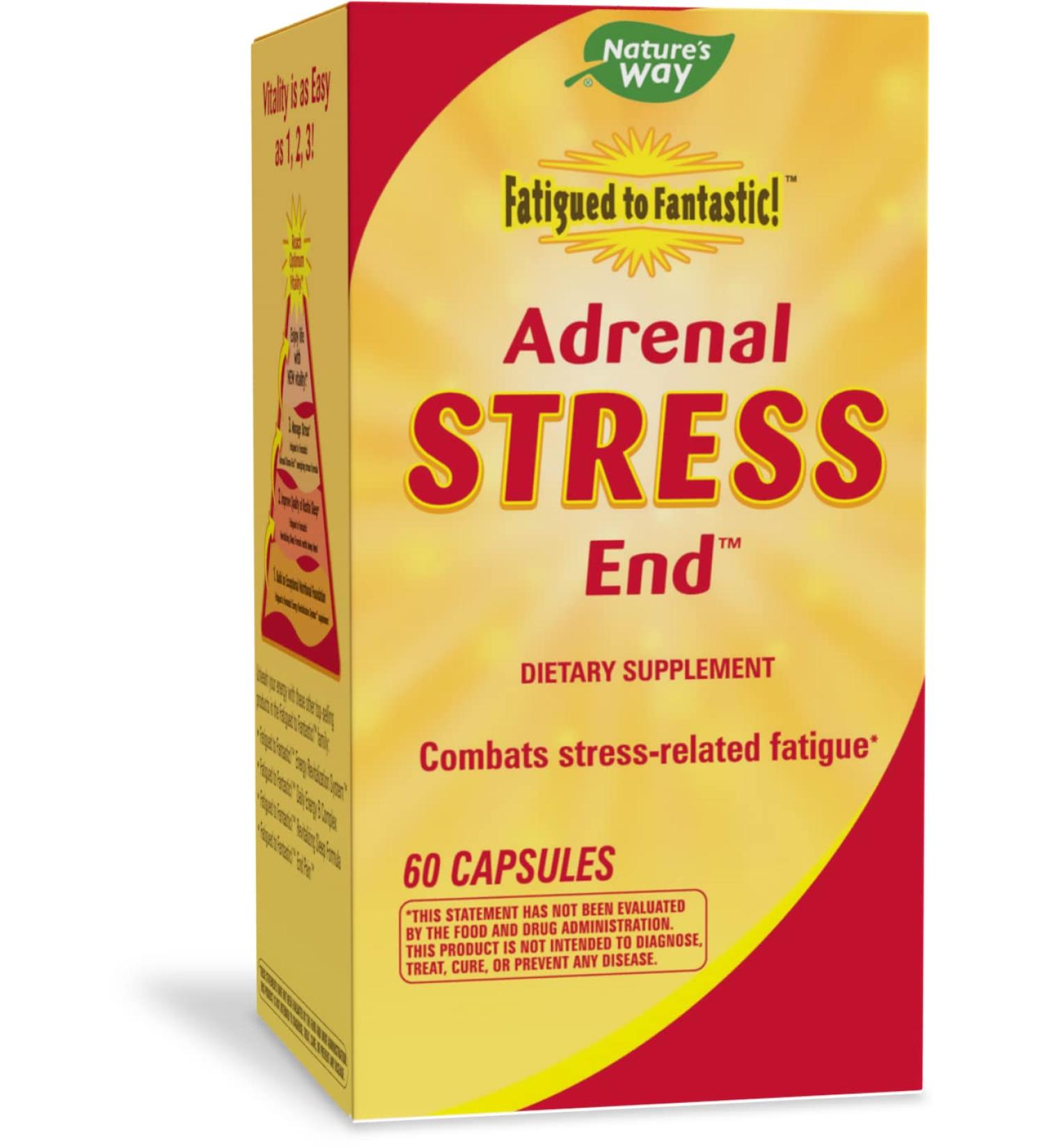 Nature's Way Fatigued to Fantastic! Adrenal Stress End â€“ 60 Capsules for Energy & Wellness - Buy Online on GoSupps.com