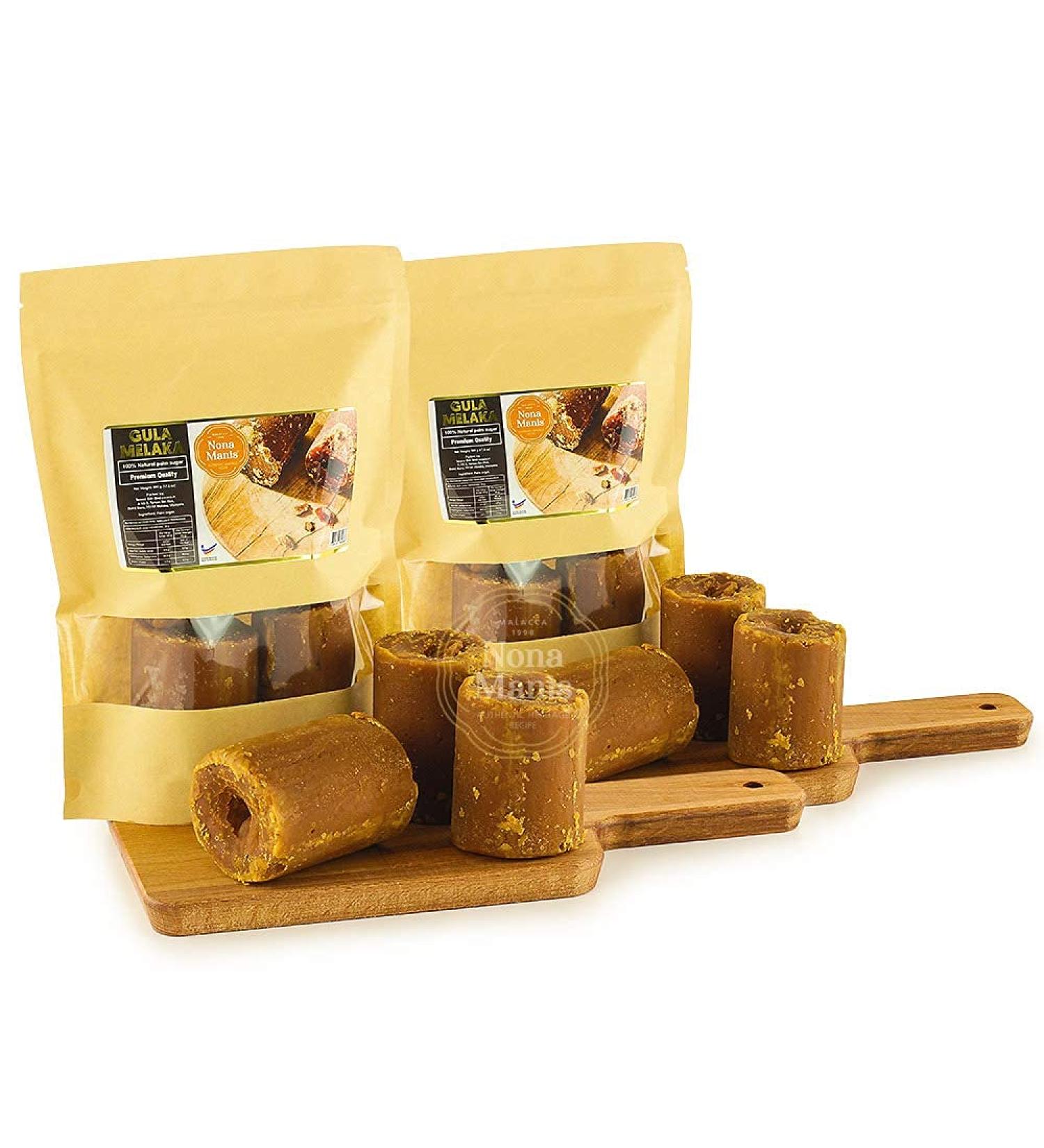 Nona Manis Premium Quality Coconut Palm Sugar 500g - Authentic Gula Malacca from Malaysia (2 Packs) - Buy Online on GoSupps.com