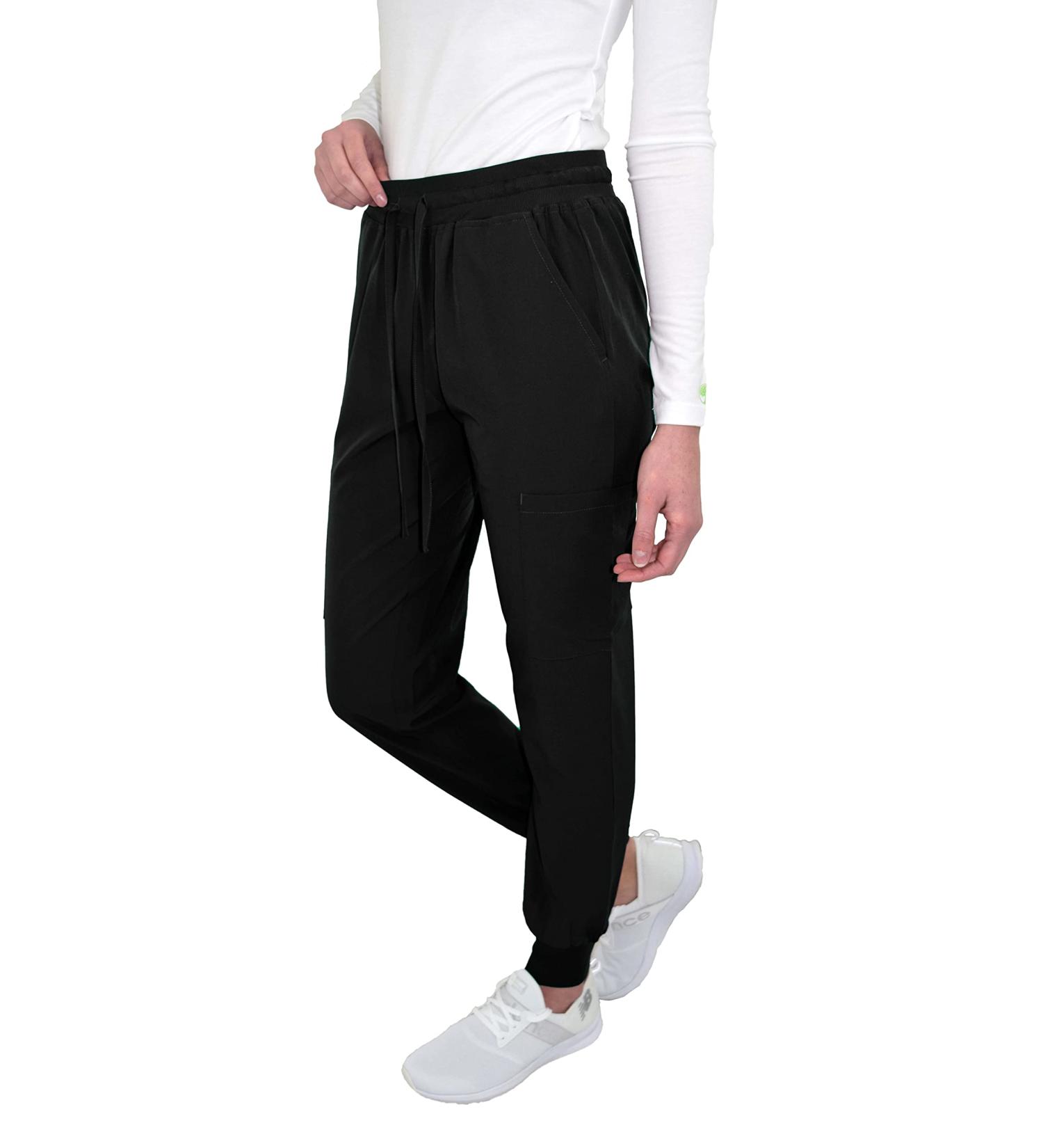 Green Town Women's Medical Nursing Jogger Scrub Pant - GT Performance | Medium | Black - Buy Online on GoSupps.com