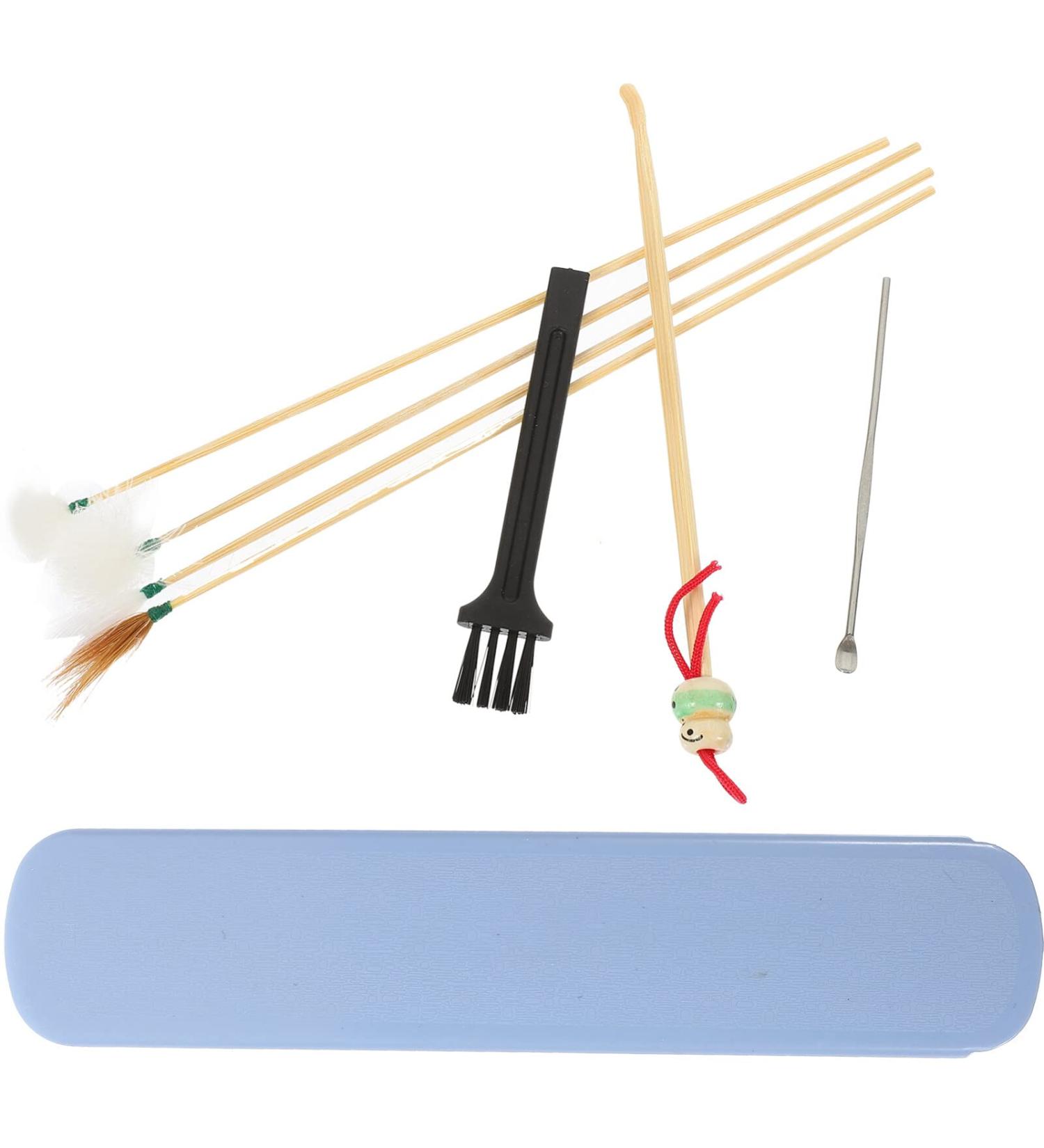 Wooden Ear Wax Removal Kit - Portable Ear Cleaning Tool Set - Buy Online on GoSupps.com