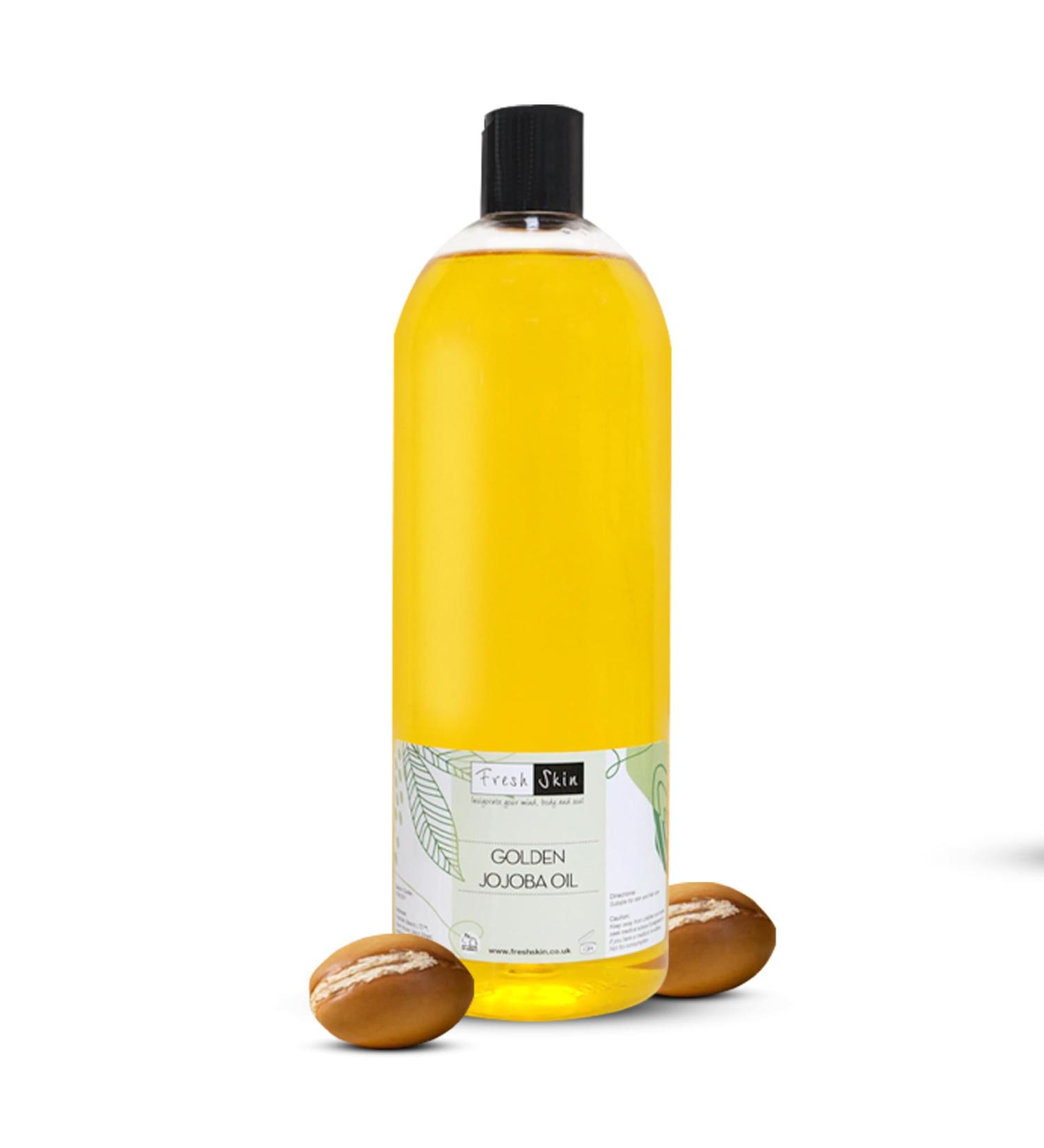 Golden Jojoba Oil - 500ml | 100% Pure & Natural | Unrefined Cold Pressed | Vegan Friendly by Freshskin Beauty LTD - Buy Online on GoSupps.com