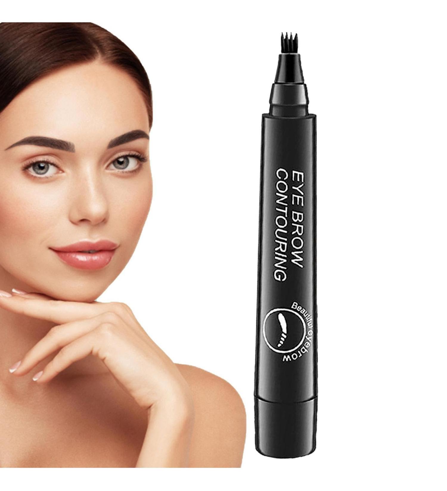 Liquid Eyebrow Pencil | Four Forked Eyebrow Pencil | Microblading Eyebrow Pencil Long-Lasting Eyebrow Makeup for Natural-Looking Eyebrow Ngumms Black - Buy Online on GoSupps.com